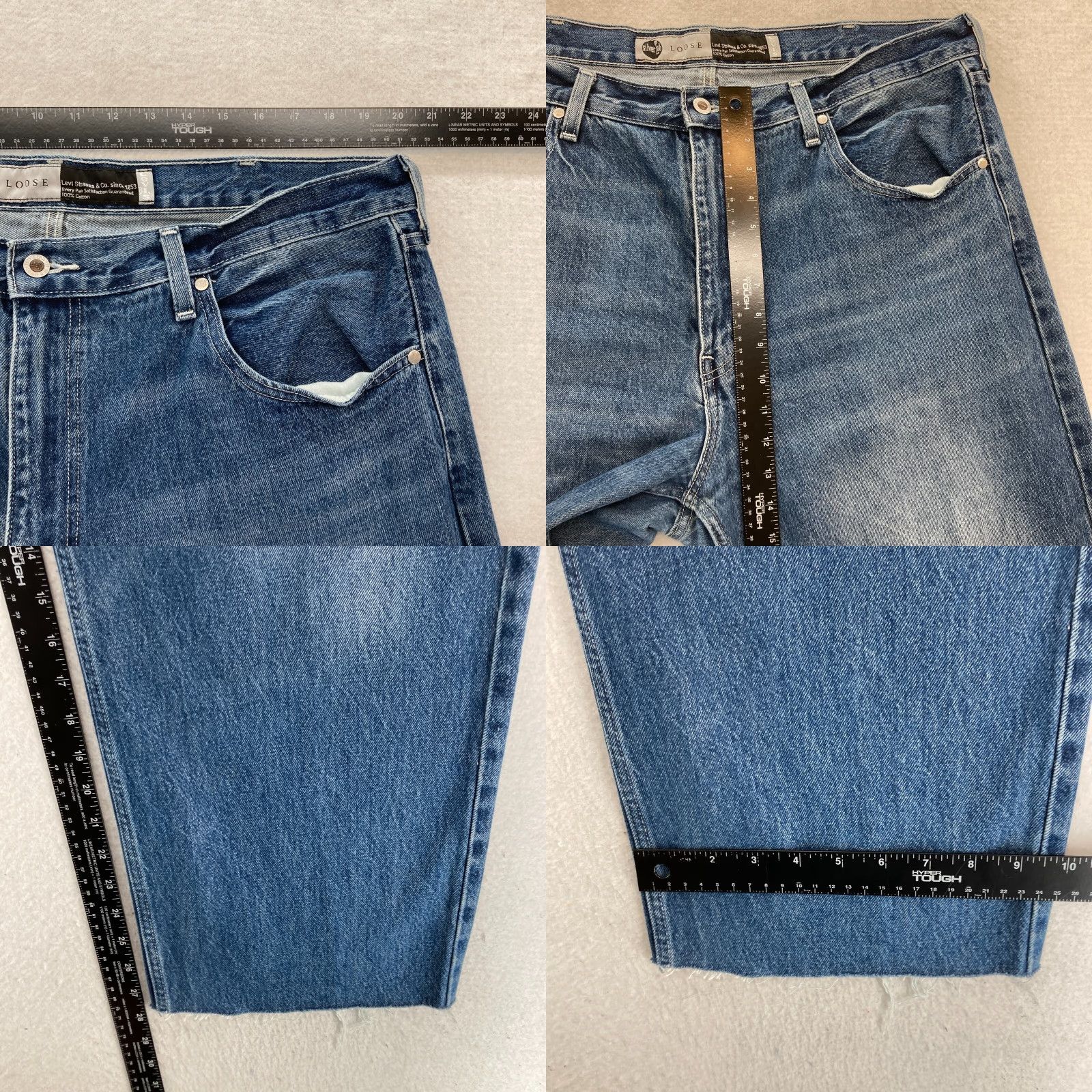 Levi's Levi's Silvertab Jeans Mens 40x28 Loose Fit Straight Leg Baggy High Rise Y2K Size US 40 / EU 56 - 8 Thumbnail