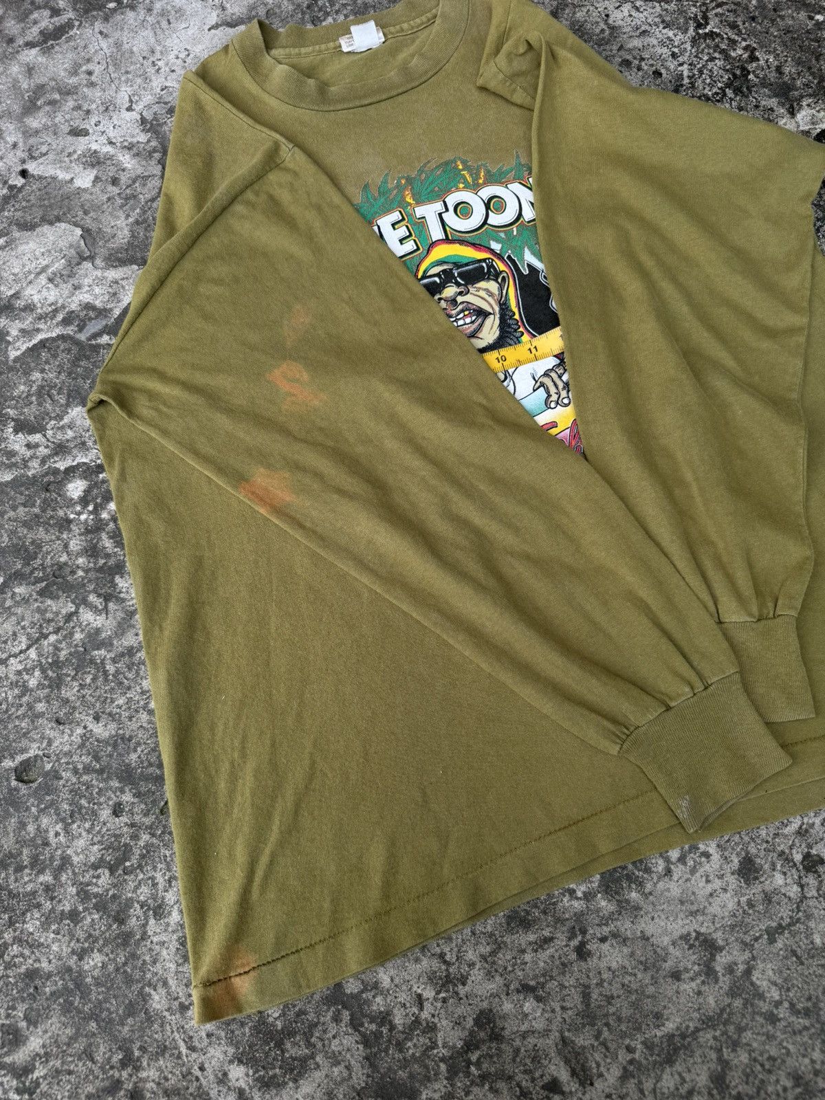 Bob Marley Vintage 90's Irie Toons Big up folks Longsleeve Size US L / EU 52-54 / 3 - 5 Thumbnail