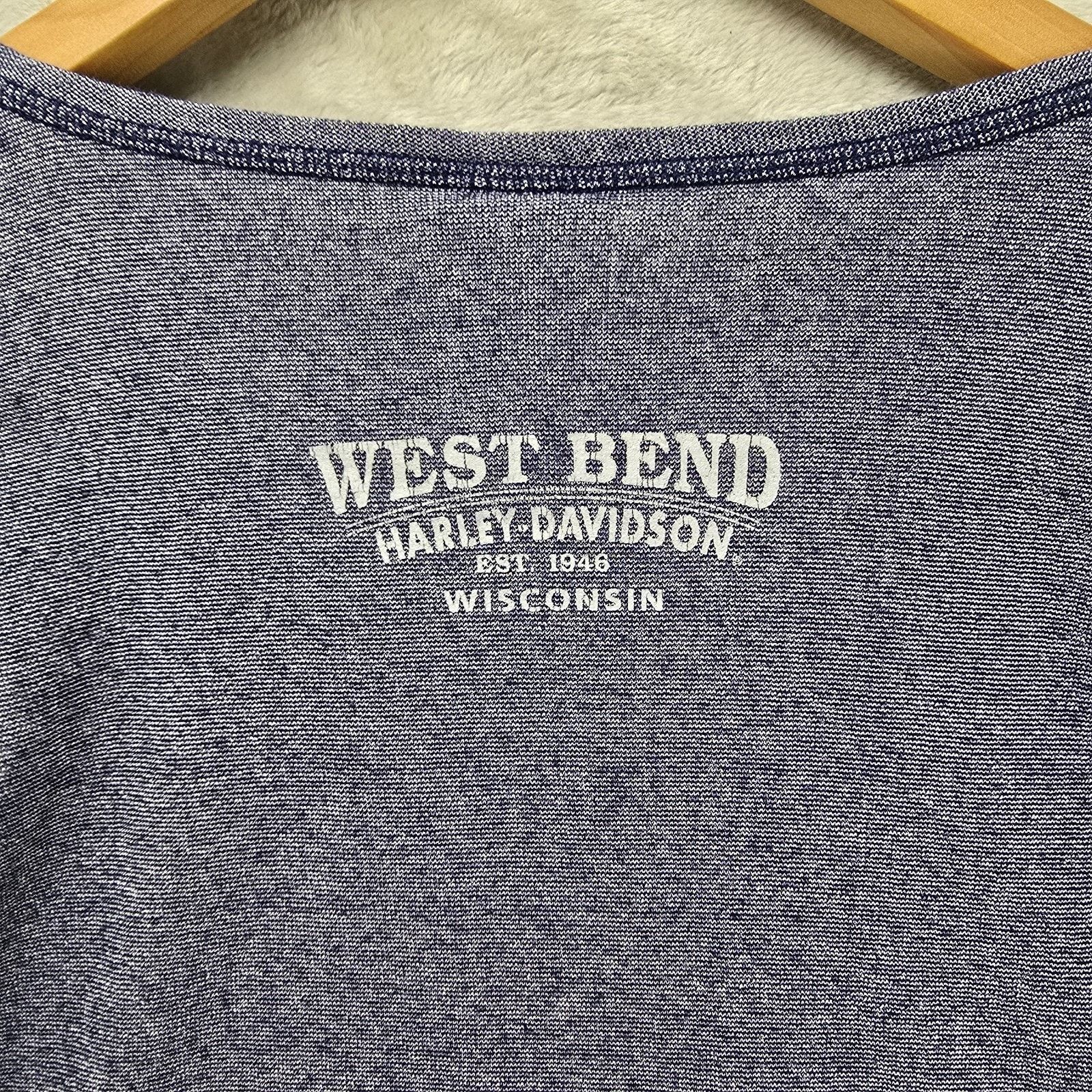 Harley Davidson Vtg Harley-Davidson Shirt Womens XL Scoop Neck 3/4 Sleeve Size XL / US 12-14 / IT 48-50 - 7 Thumbnail