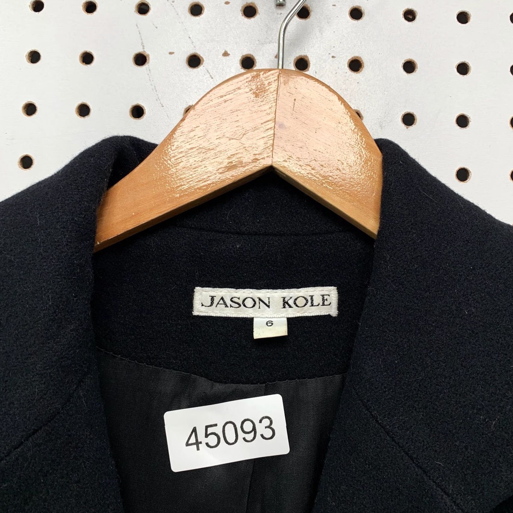 Vintage VINTAGE Jason Kole Wool Coat Mens Size 6 Black Long Slit Vent Swing One Button Coat Size M / US 6-8 / IT 42-44 - 5 Thumbnail
