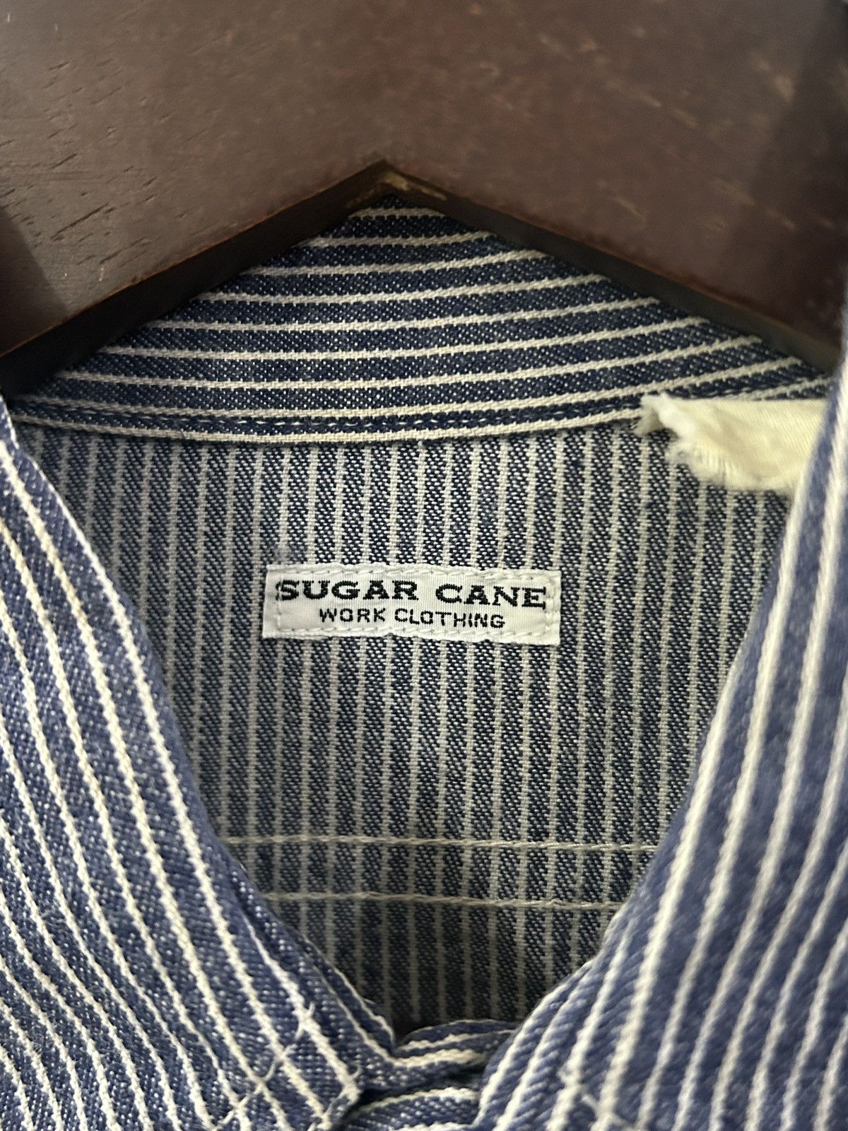 Sugar Cane Vintage Sugar Cane Half Zipper Work Shirt Jeans Fabric Size US L / EU 52-54 / 3 - 4 Thumbnail