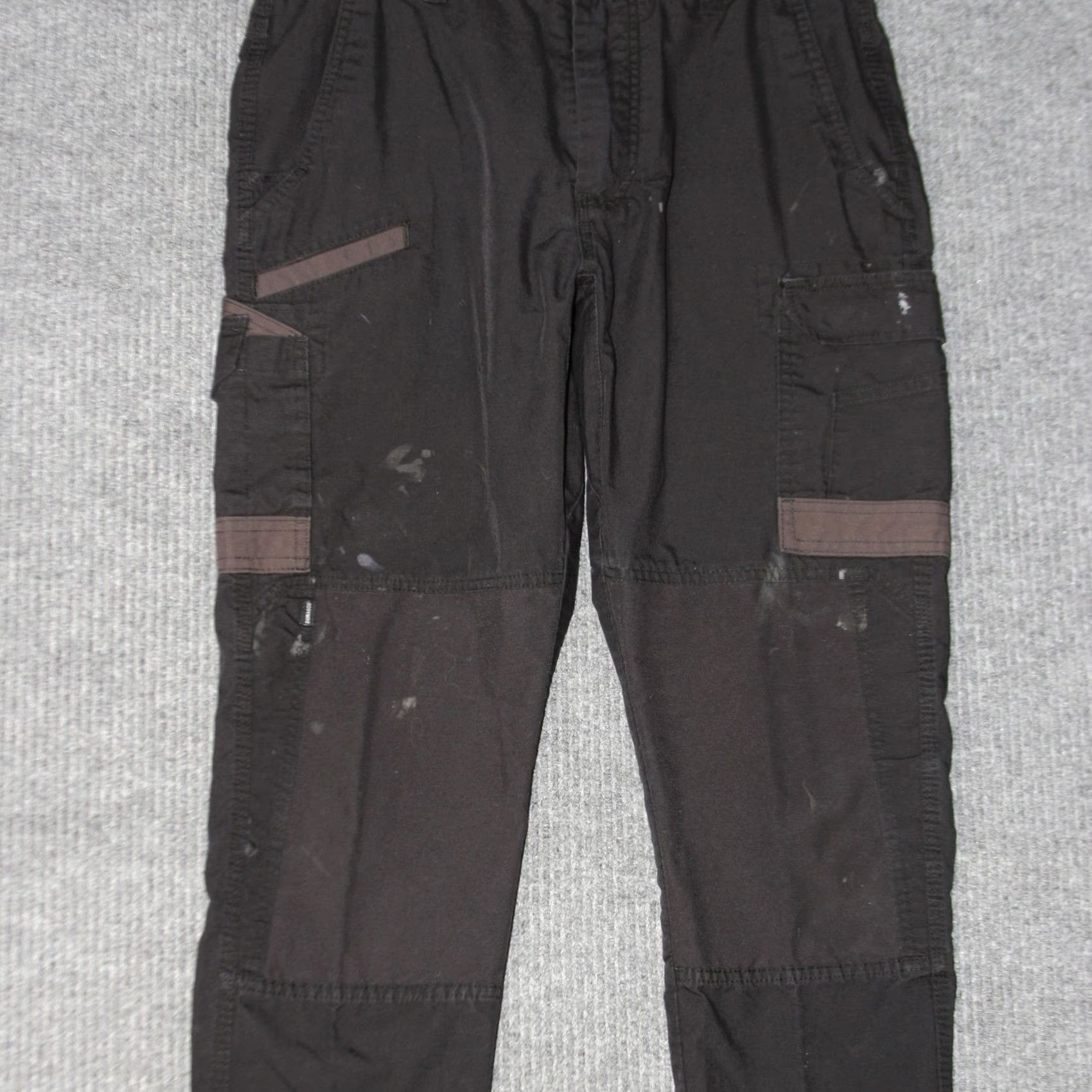Vintage FXD Cargo Work Pants Mens 32x30 Black Size US 32 / EU 48 - 2 Thumbnail