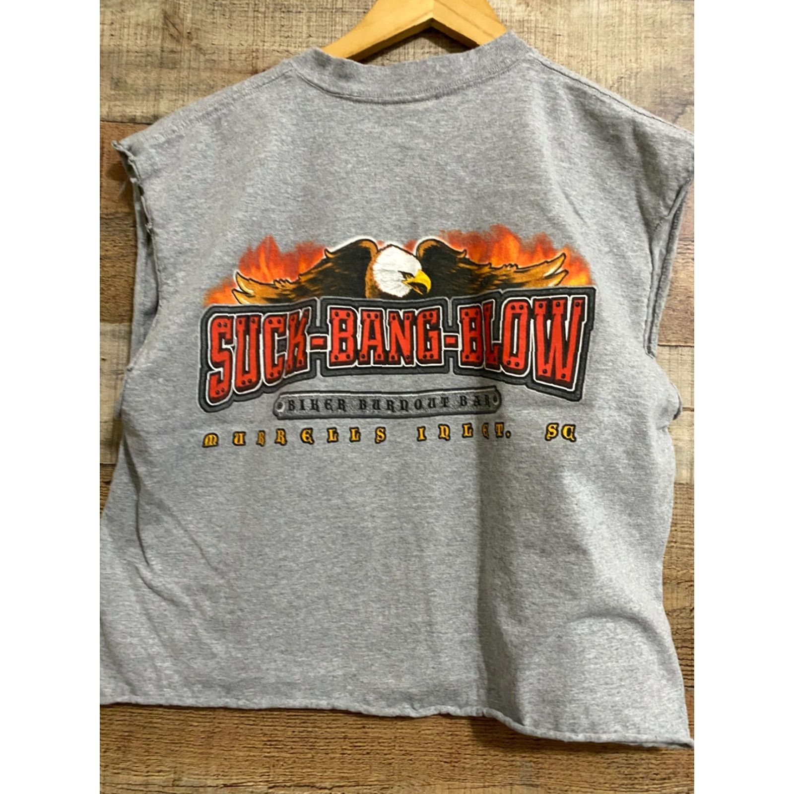 Vintage VINTAGE Suck Bang Blow Myrtle Beach Biker Burn Out Bar Rally 2001 Shirt Large Size L / US 10 / IT 46 - 3 Thumbnail