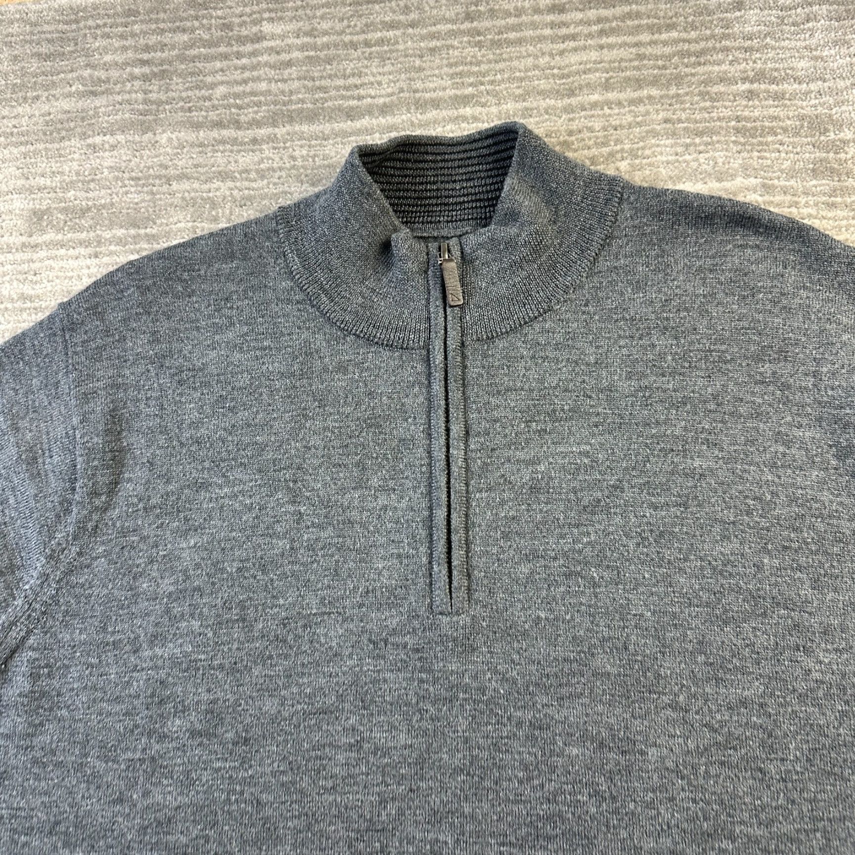 UNTUCKit UNTUCKit Sweater Mens 3XL Gray Knit Merino Wool Pullover Size US XXL / EU 58 / 5 - 4 Thumbnail