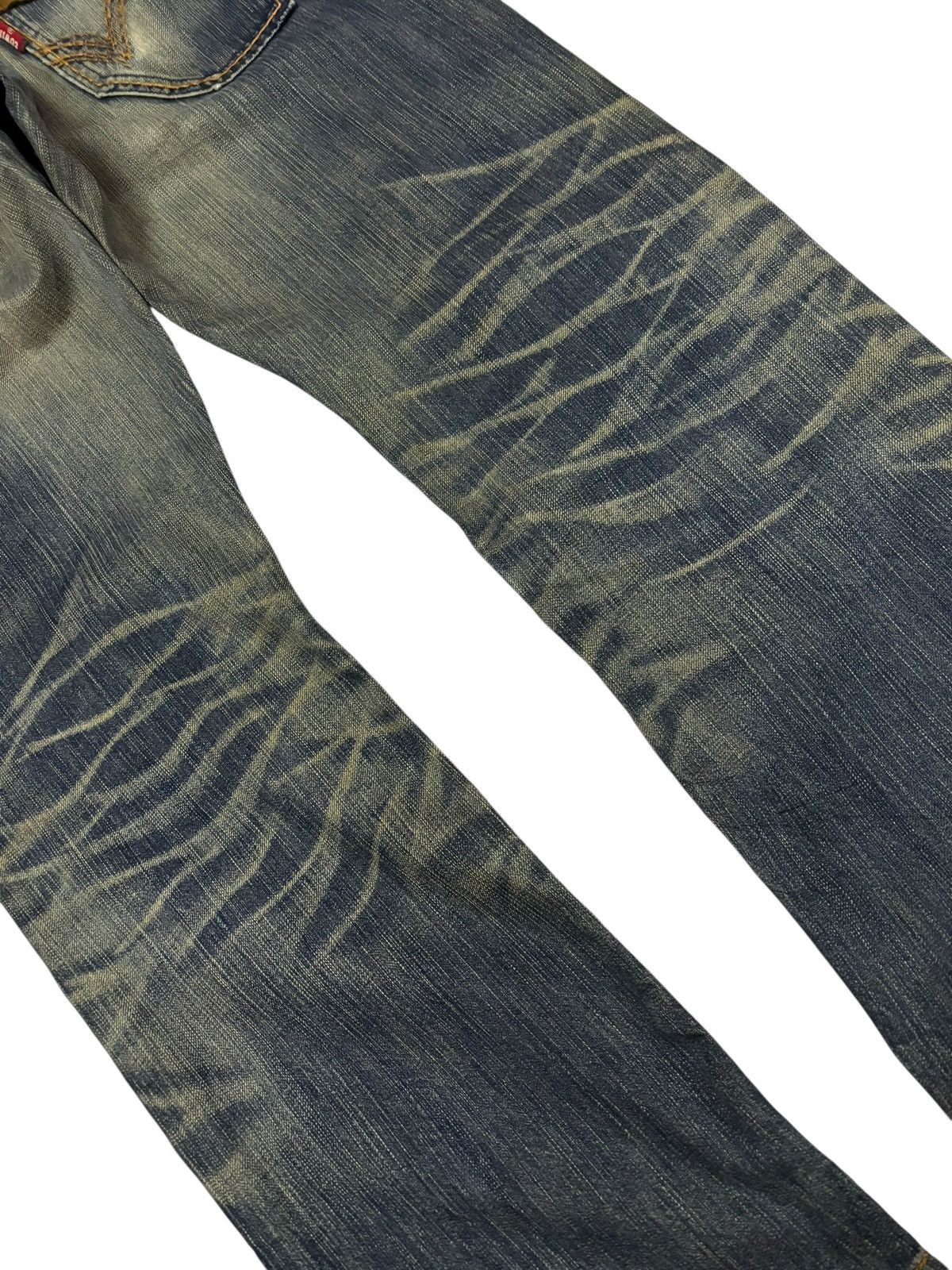 Edwin Vtg Edwin XV Japan Mud Washed Distressed Jeans Size US 34 / EU 50 - 7 Thumbnail