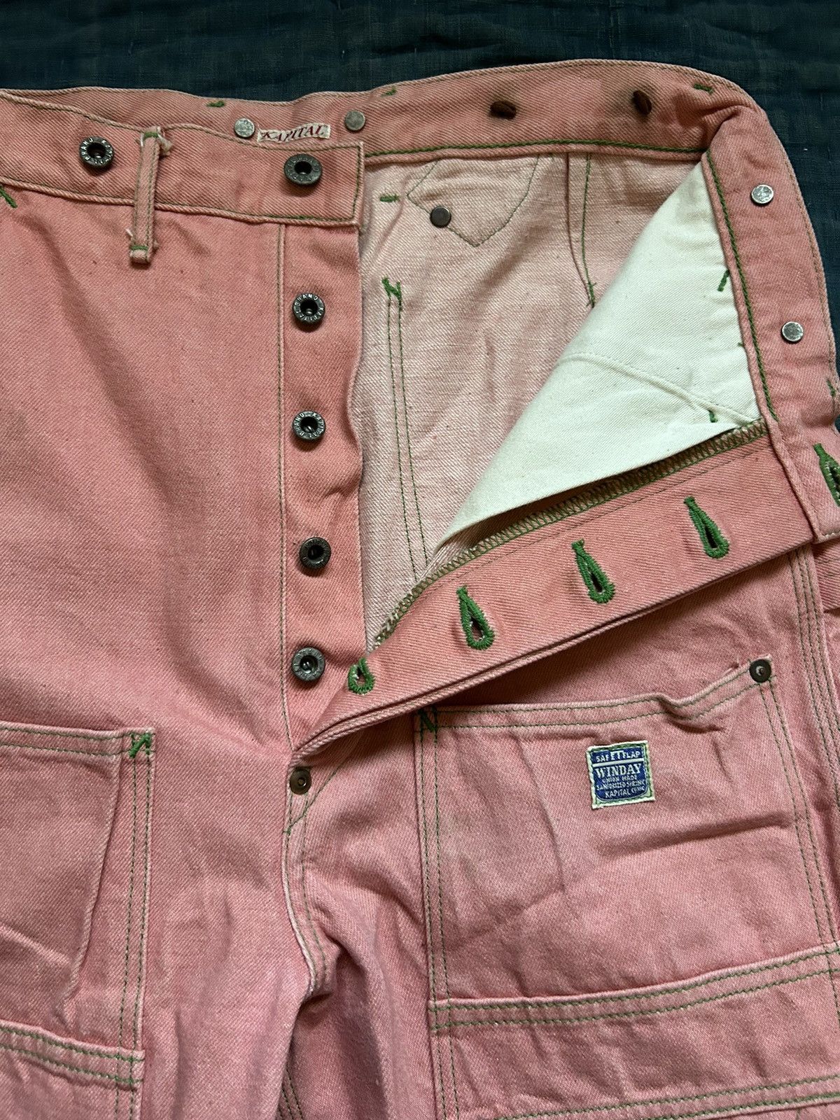 Kapital × Kapital Kountry KAPITAL color denim Double Knee Lumber Pants pink Size US 30 / EU 46 - 7 Thumbnail