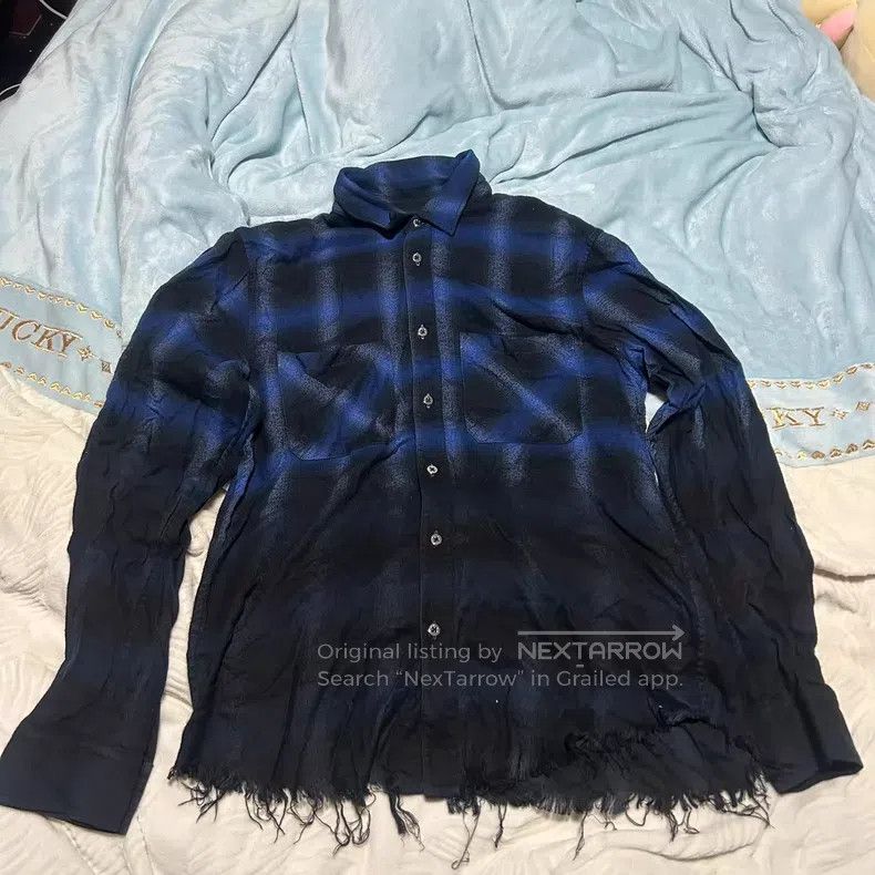 Amiri Amiri Blue Sanskrit shirt Size US S / EU 44-46 / 1 - 1 Thumbnail