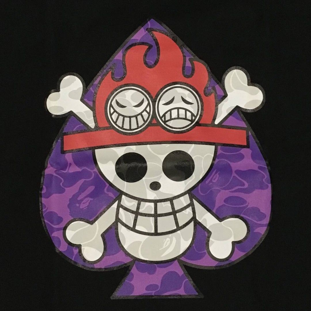 Bape 🔥Aoyama Exclusive🔥 ONE PIECE × BAPE CAMO Ace Flag T-Shirt Size US M / EU 48-50 / 2 - 2 Thumbnail