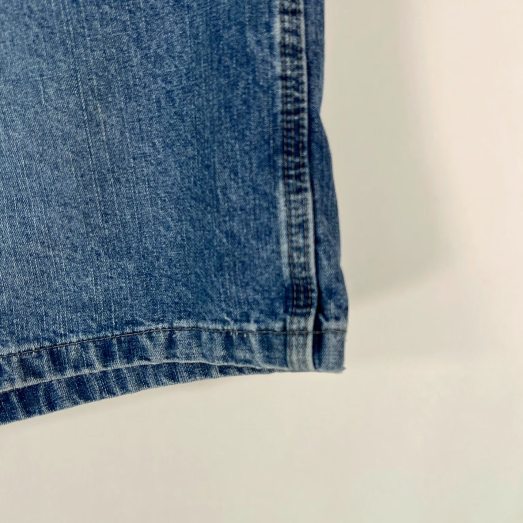 Wrangler Wrangler Mens Flat Front Mid Rise Authentic Casual Blue Denim Shorts Size 40 Size US 40 / EU 56 - 6 Thumbnail