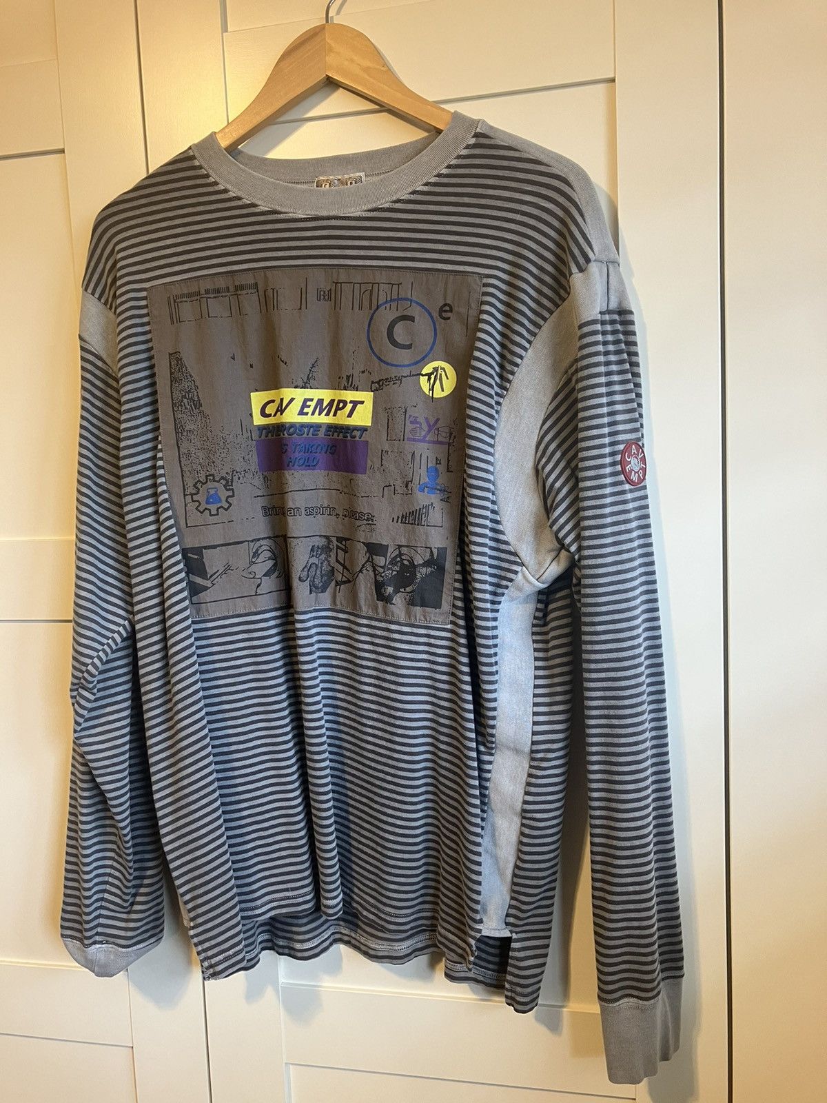 image of Cav Empt Long Sleeve in Grey, Men's (Size Large)
