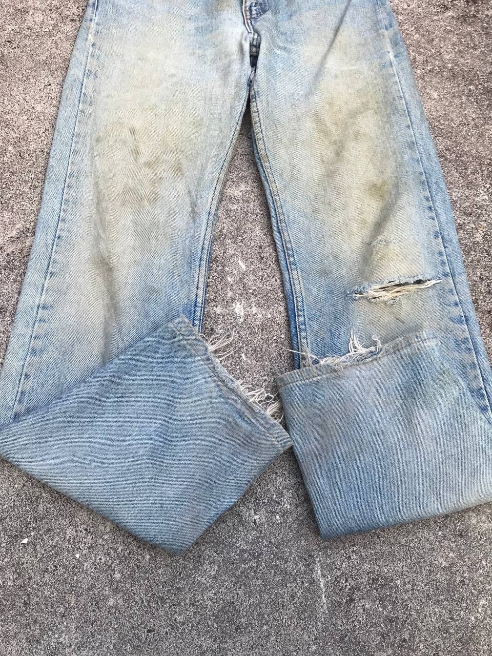 Levi's VINTAGE LEVIS 505 1983s LEVIS DISTRESSED DIRTY JEAN W29x31 Size US 29 - 3 Thumbnail