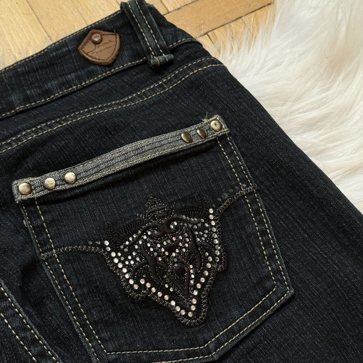 If Six Was Nine 📌 Vintage Jane Norman Y2K Crazy Flare Low Rise Jeans Size 36" / US 14 / IT 50 - 5 Thumbnail