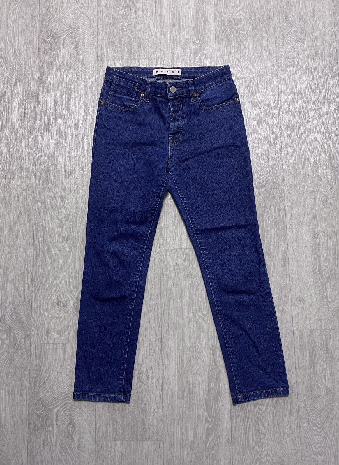 Marni Womens Marni Skinny Fit Navy Cotton Stretchy Jeans Denim Lux Size 25" / US 0 / IT 36 - 2 Thumbnail