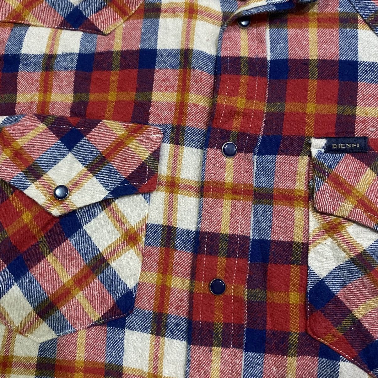 Diesel Diesel Red Camicia Western Flannel Snap Button Denim Collar Size US S / EU 44-46 / 1 - 10 Thumbnail