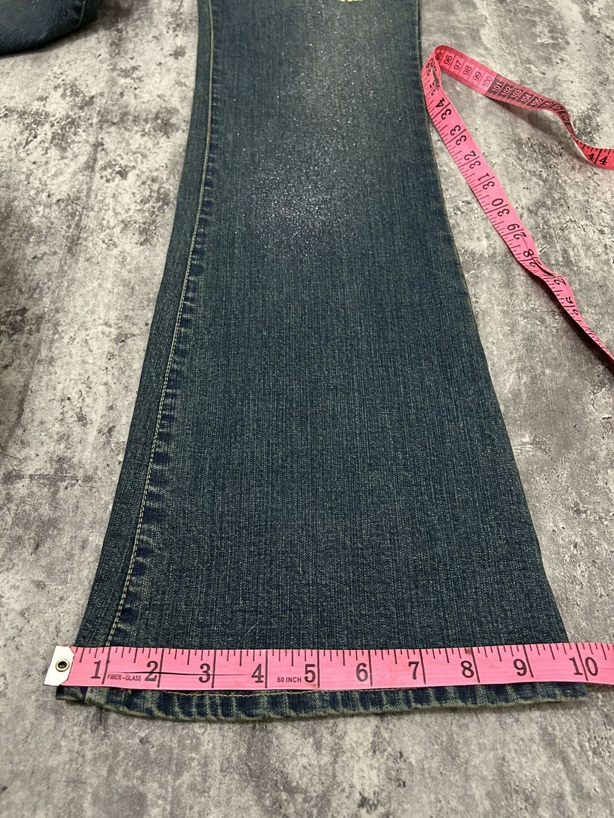 If Six Was Nine Vintage Oririn Gliter Flare Jeans Size US 28 / EU 44 - 17 Thumbnail