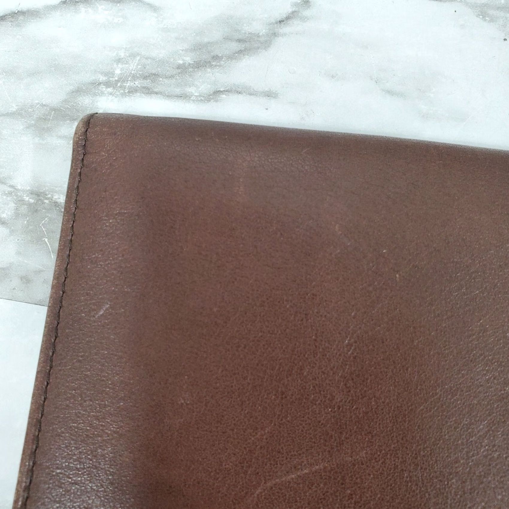 Tumi TUMI Brown Leather Long Bifold Wallet Organizer Multiple Card Slots ID Window Size ONE SIZE - 6 Thumbnail
