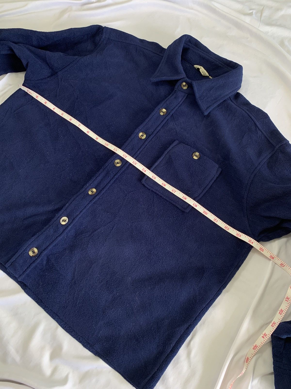 Vintage Vintage cropped outer fleece button up shirt japan Size US L / EU 52-54 / 3 - 7 Thumbnail
