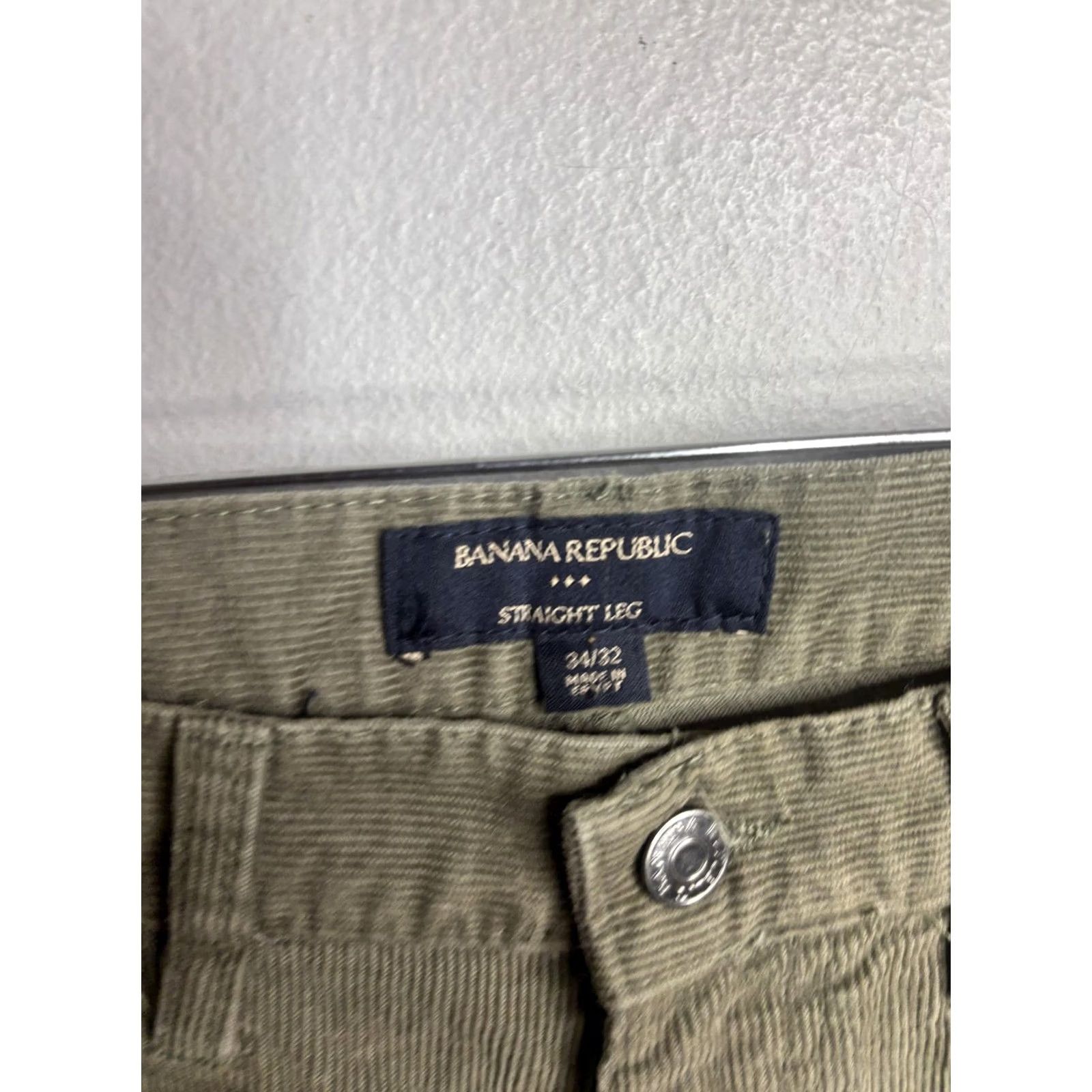 Banana Republic Banana Republic Pants Mens 34x32 Green Corduroy Straight Leg 5 Pocket Casual Size US 34 / EU 50 - 5 Thumbnail