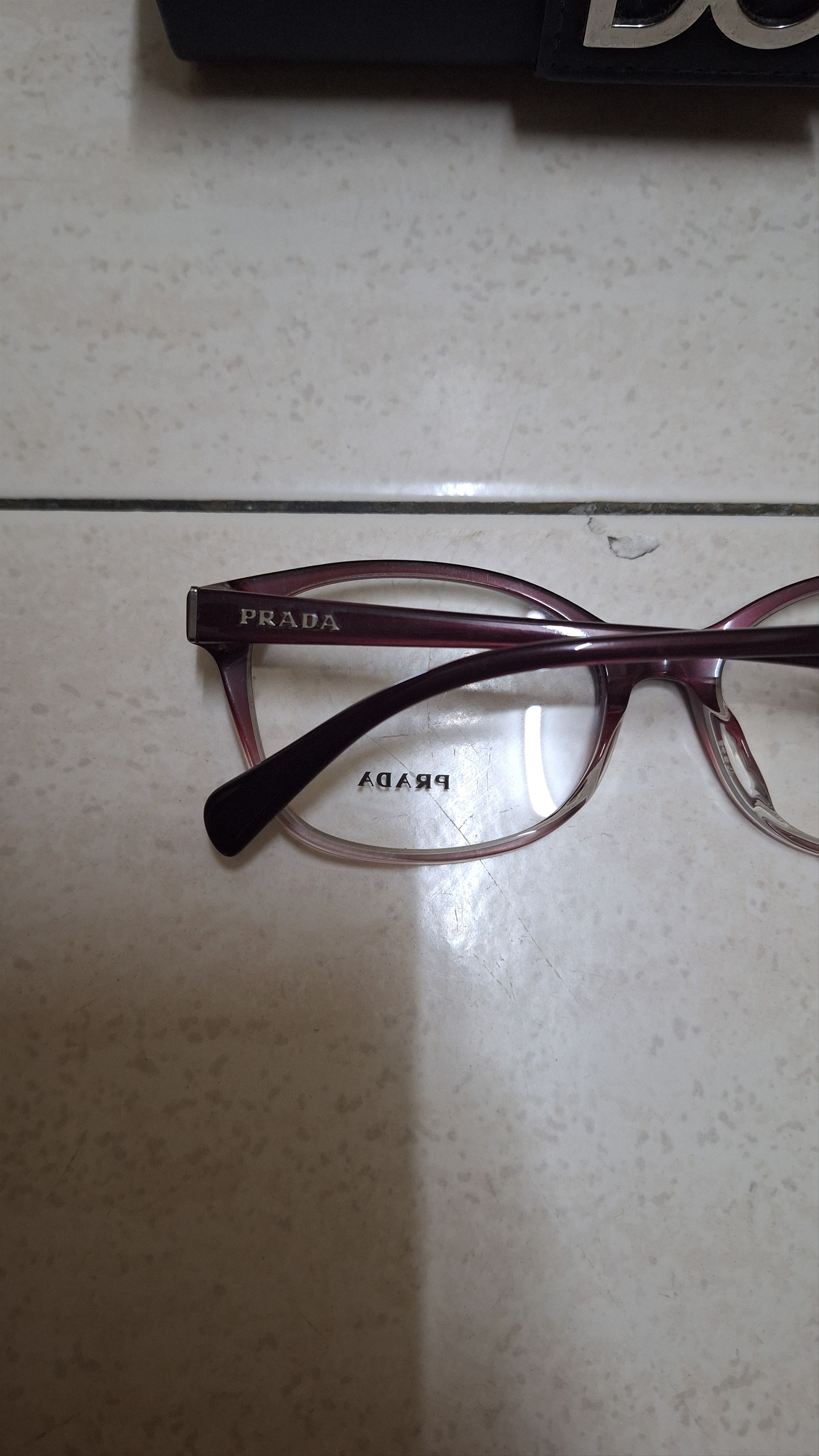 Prada Prada VPR13O ZXM-1O1 Female Cat Eye Glasses Frames Wine 52mm Size ONE SIZE - 4 Thumbnail