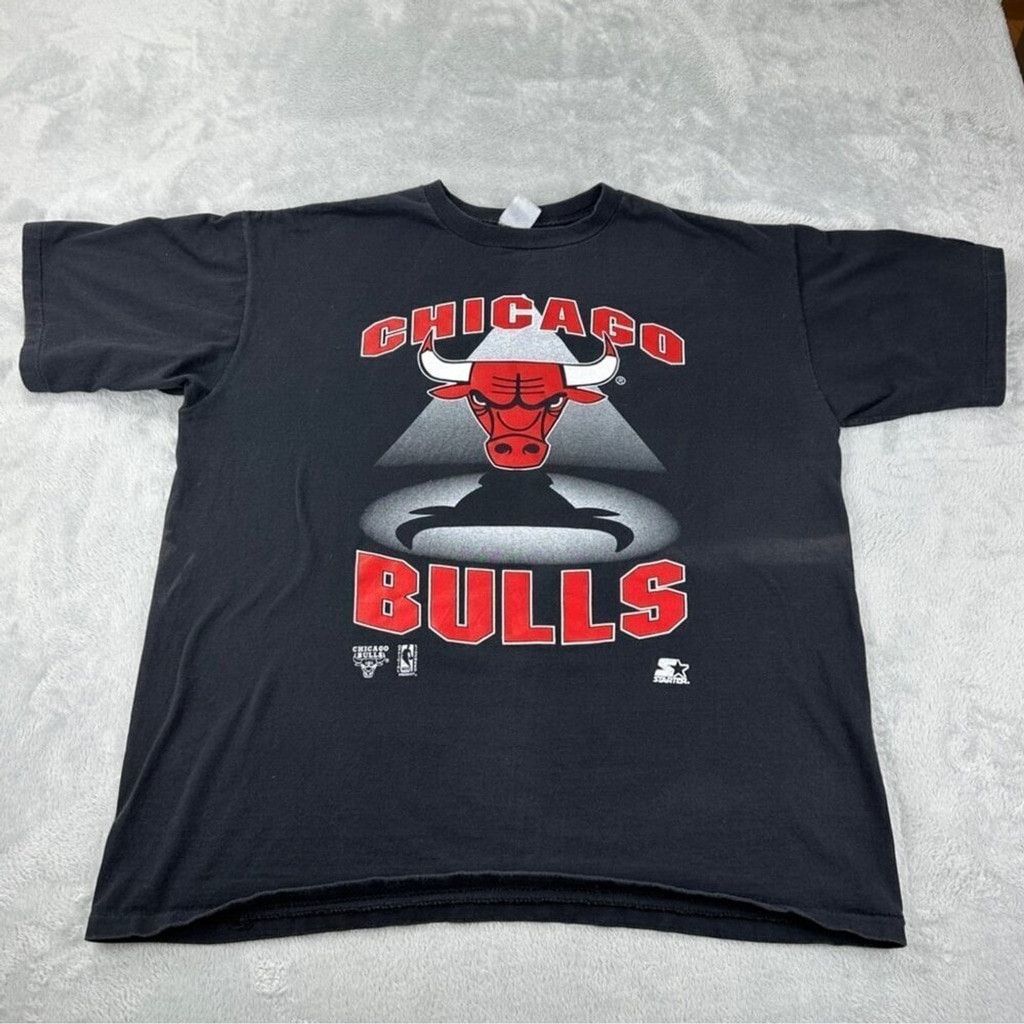 Starter Vintage Starter Men’s Size XL Chicago Bulls Black T Shirt Size US XL / EU 56 / 4 - 1 Thumbnail