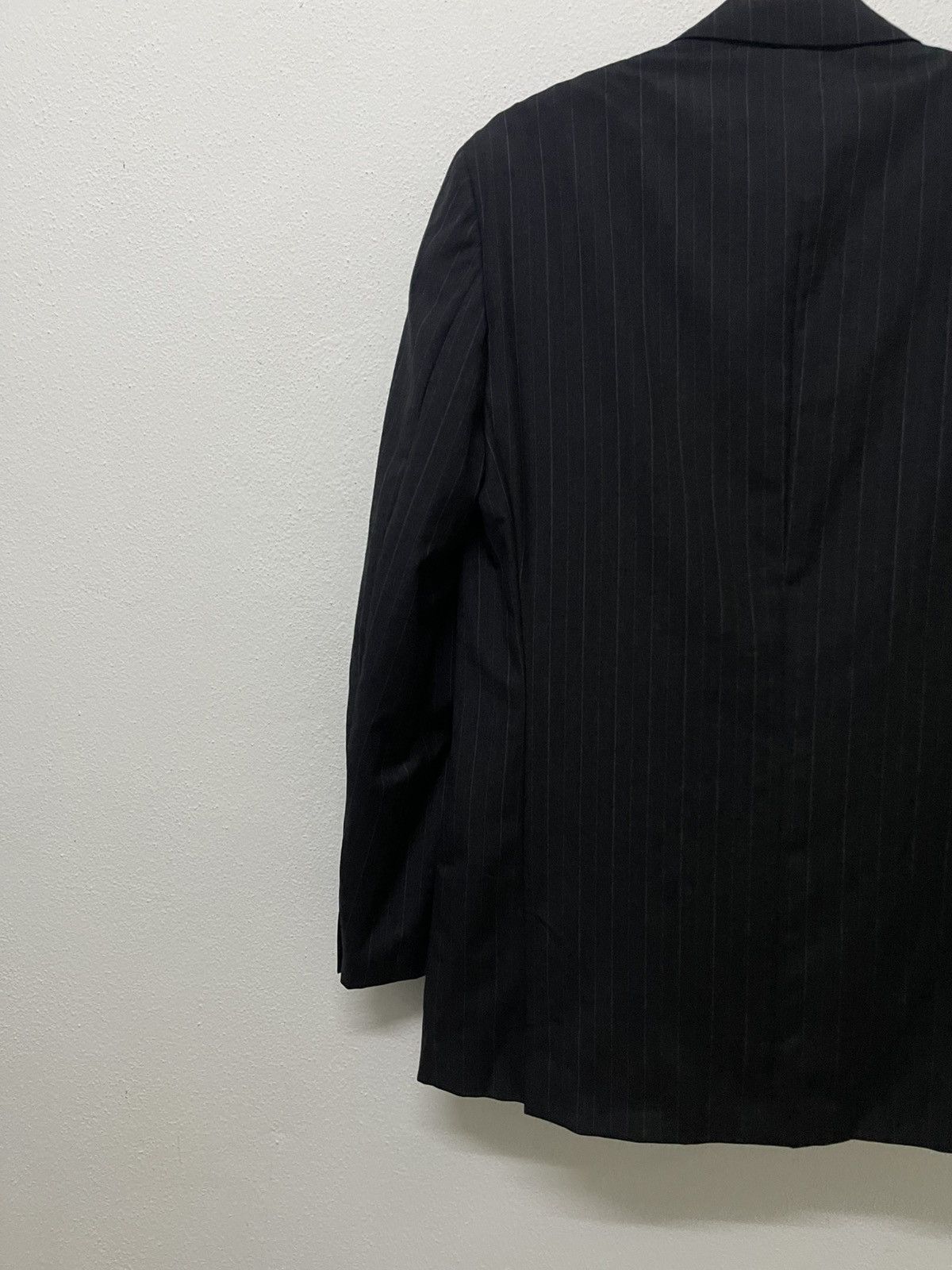 Versace 1990s GIANNI VERSACE PINSTRIPE BESPOKE BUTTON DOUBLE BREAST Size 50R - 12 Thumbnail