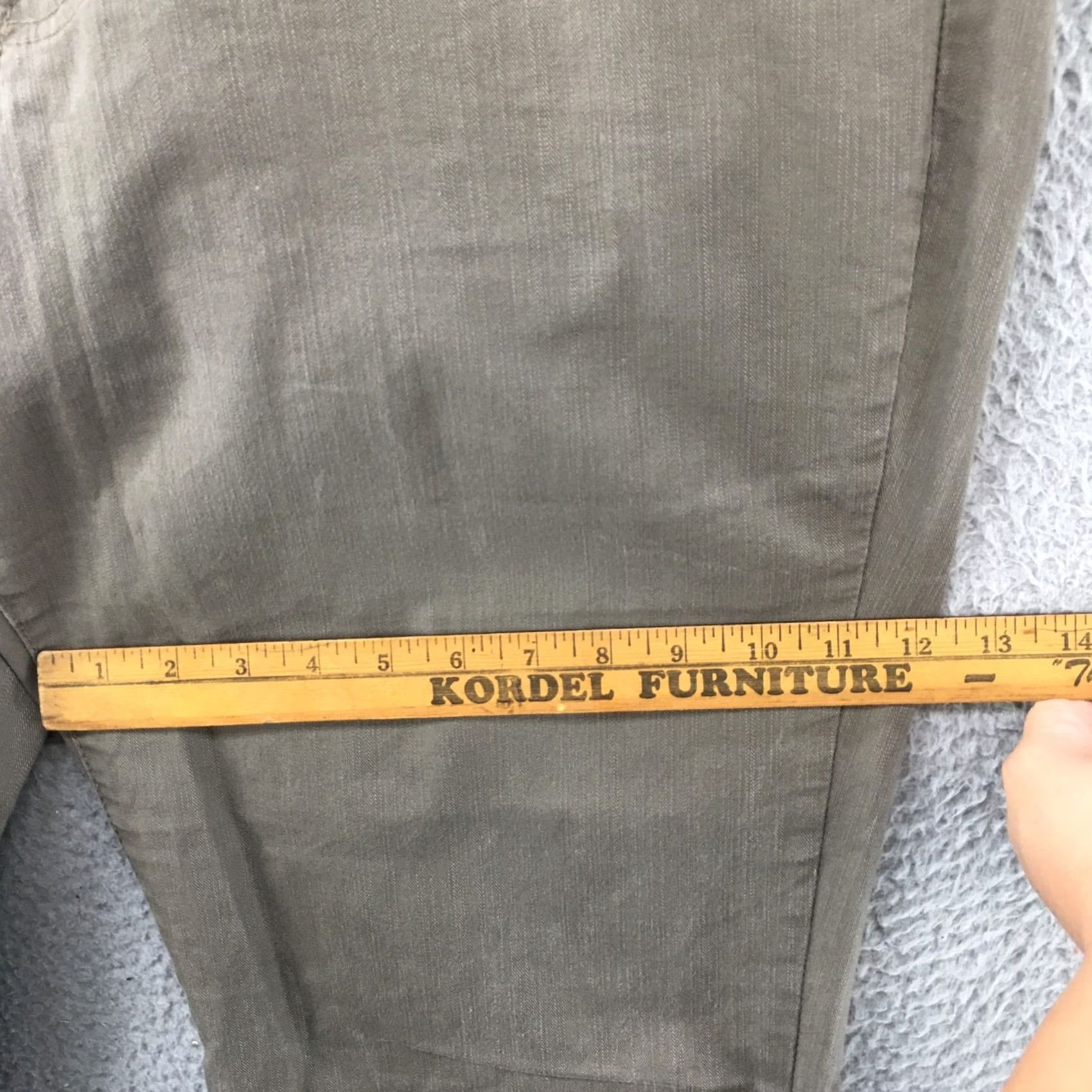 Vintage Bandolino Pants Womens 18 Gray Straight Leg Chino Mid Rise Zip Fly 5-Pockets Shirt Trousers Regular Size 40" / US 18 - 6 Thumbnail