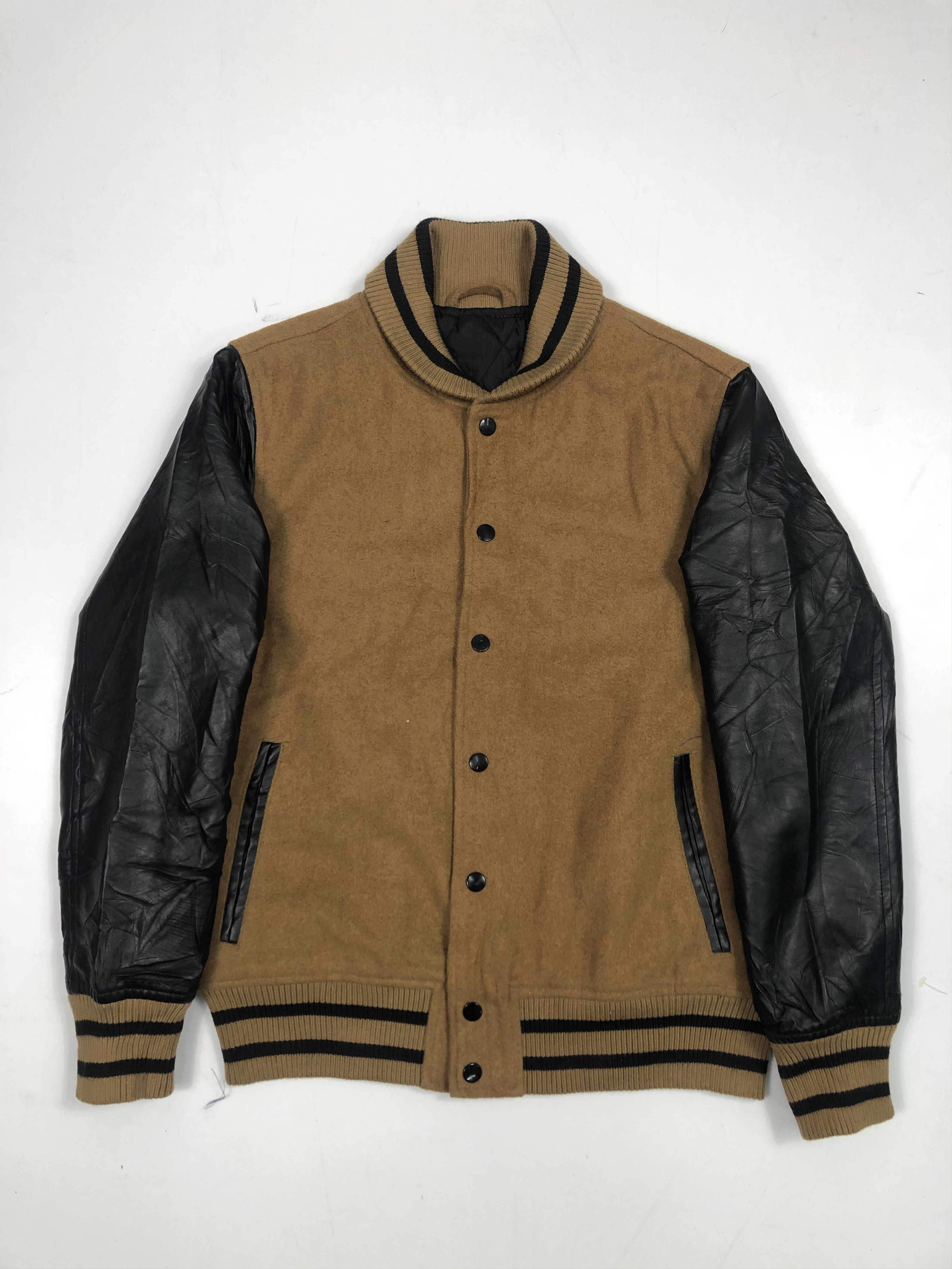 Japanese Brand Vintage Japanese Brand EvoRevo Leather Varsity Jacket V0076 Size US M / EU 48-50 / 2 - 1 Thumbnail