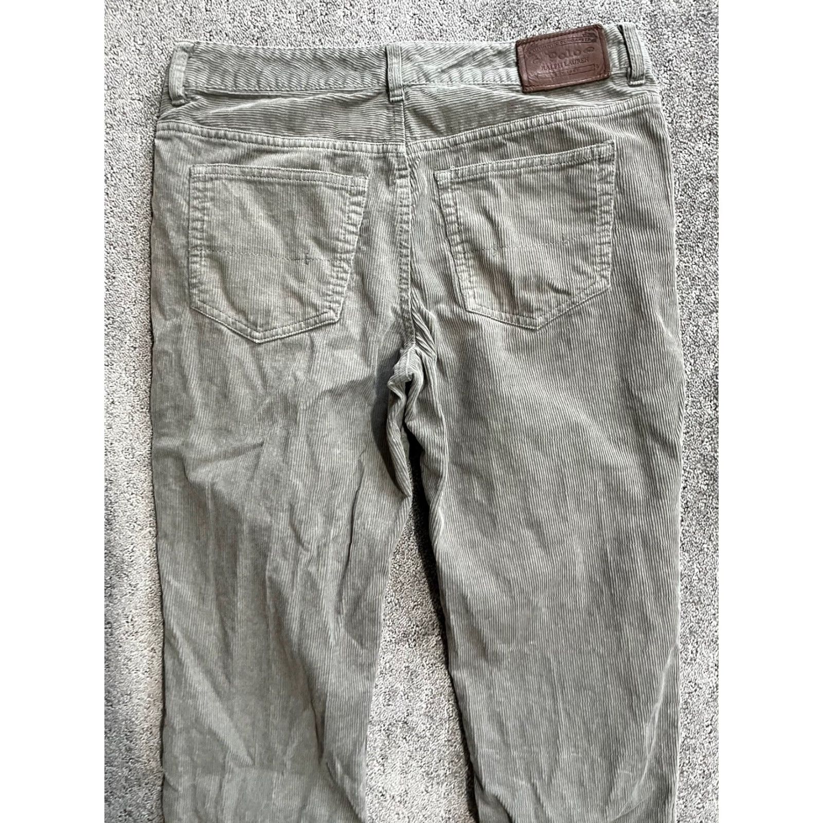 Polo Ralph Lauren Polo Ralph Lauren Pants Women's 20 Gray Corduroy Chinos Flat Front Bootcut 29 in Regular Logo Corduroy Casual Workwear Womens Size 42" / US 20 - 2 Thumbnail
