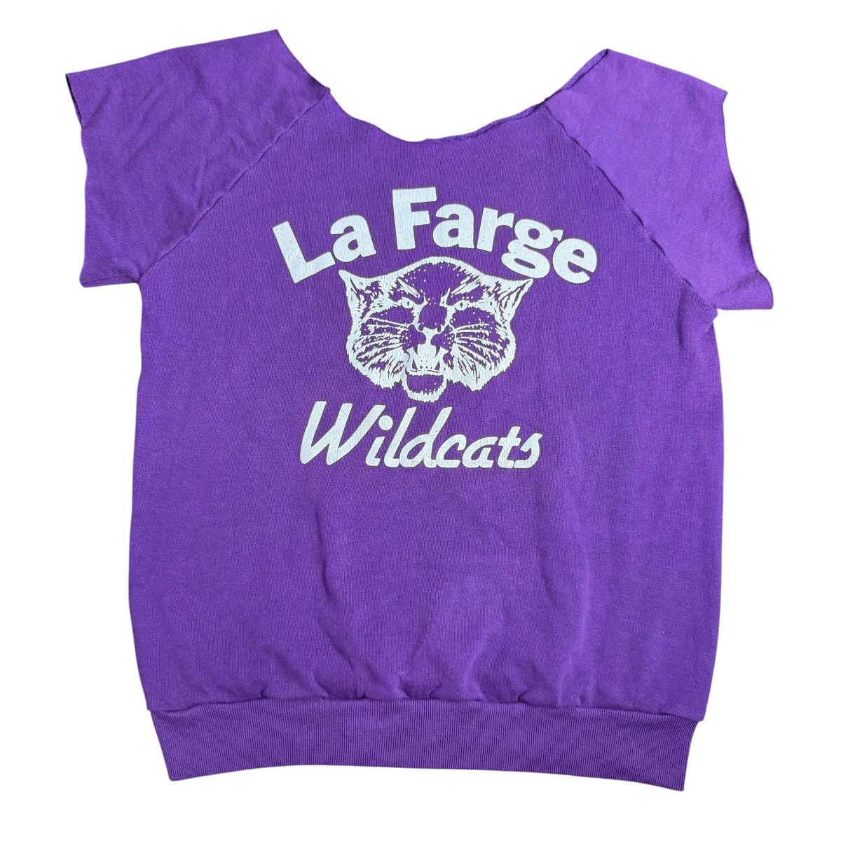 Vintage Vintage 60s 70s La Farge Wildcats Raglan Sweatshirt Purple Size US M / EU 48-50 / 2 - 1 Thumbnail