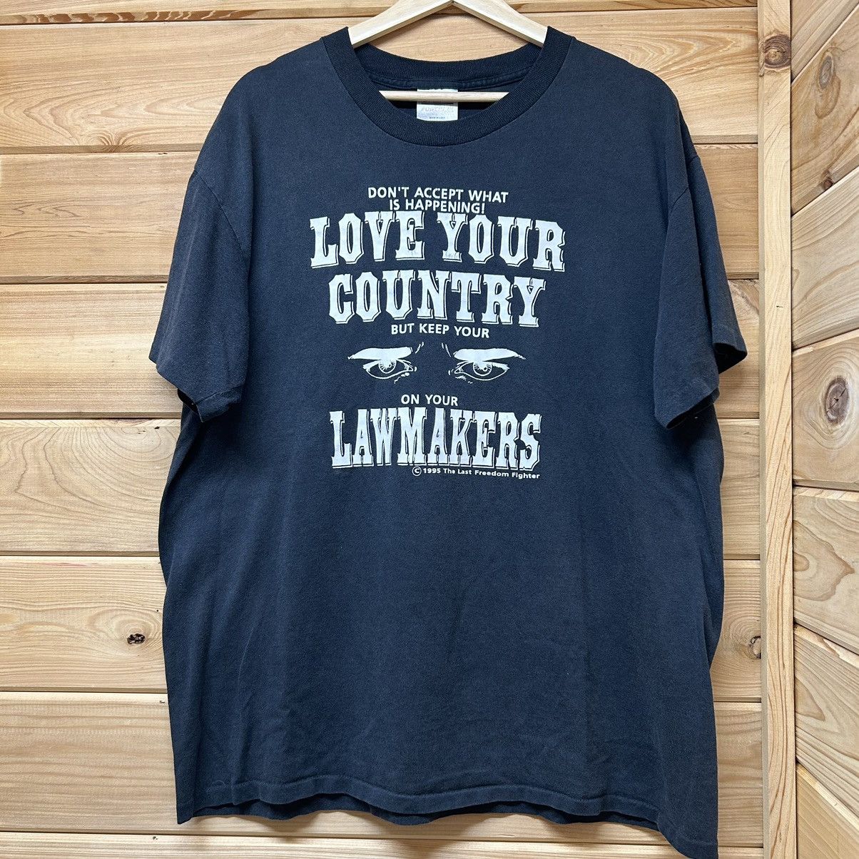 Vintage Vintage Keep Your Eye On Lawmakers Political Protest T Shirt Size US XL / EU 56 / 4 - 2 Thumbnail