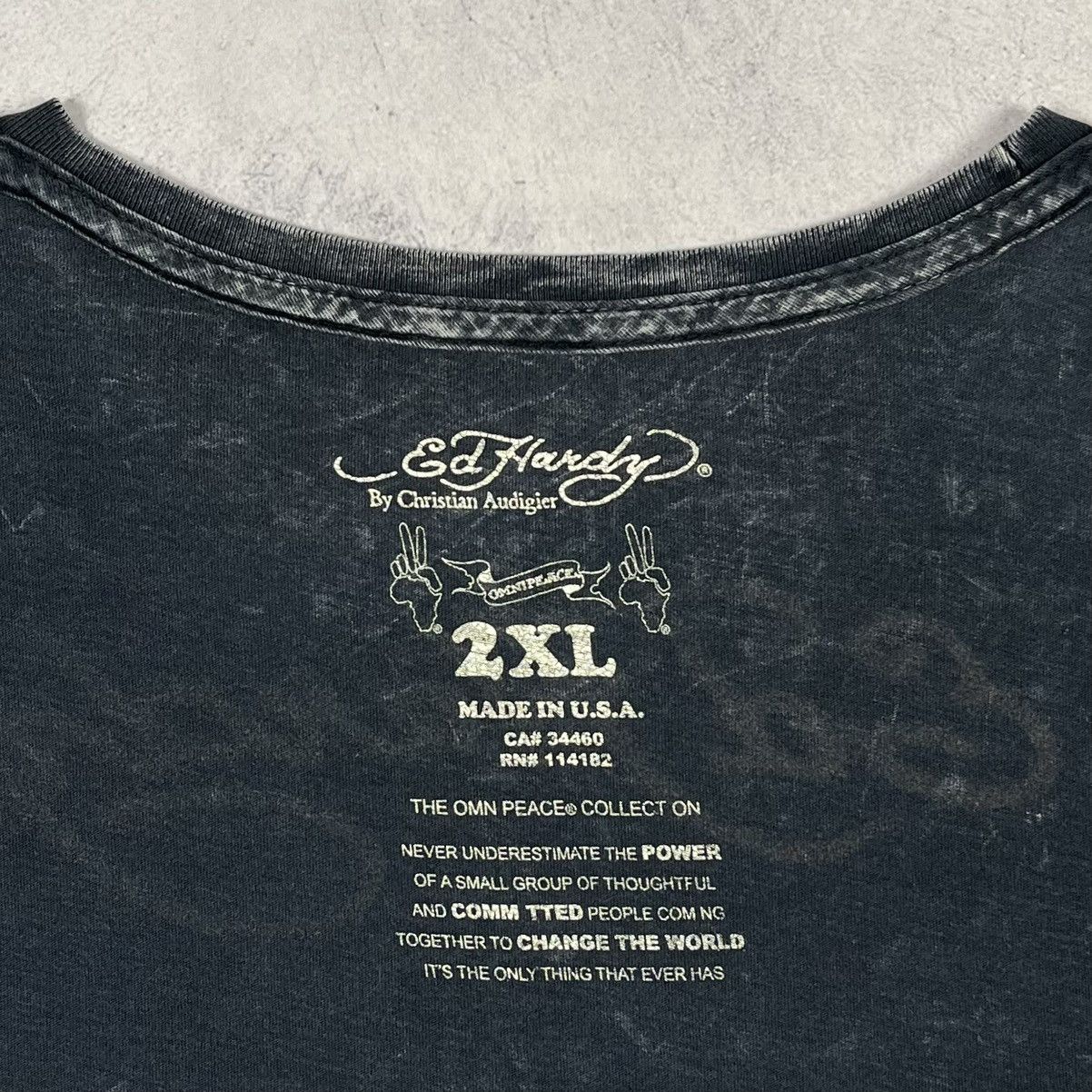 Ed Hardy Vintage Ed Hardy y2k omnipeace skulls big logo tee 90’s Size US XXL / EU 58 / 5 - 5 Thumbnail