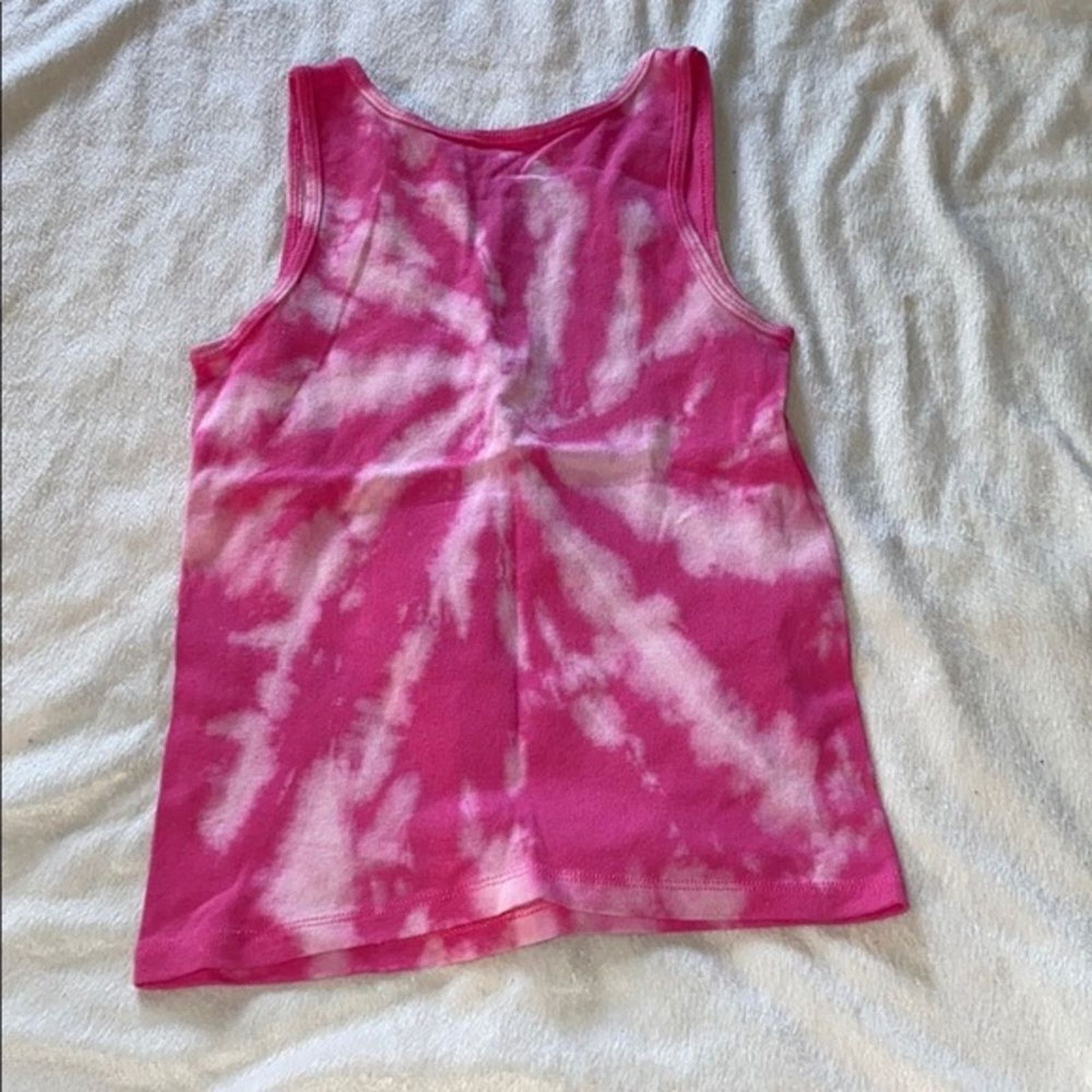 Fruit Of The Loom Dyes by MacKay Pink Tie-Dye Tank Top Shirt | Sz YL Size L / US 10 / IT 46 - 5 Thumbnail