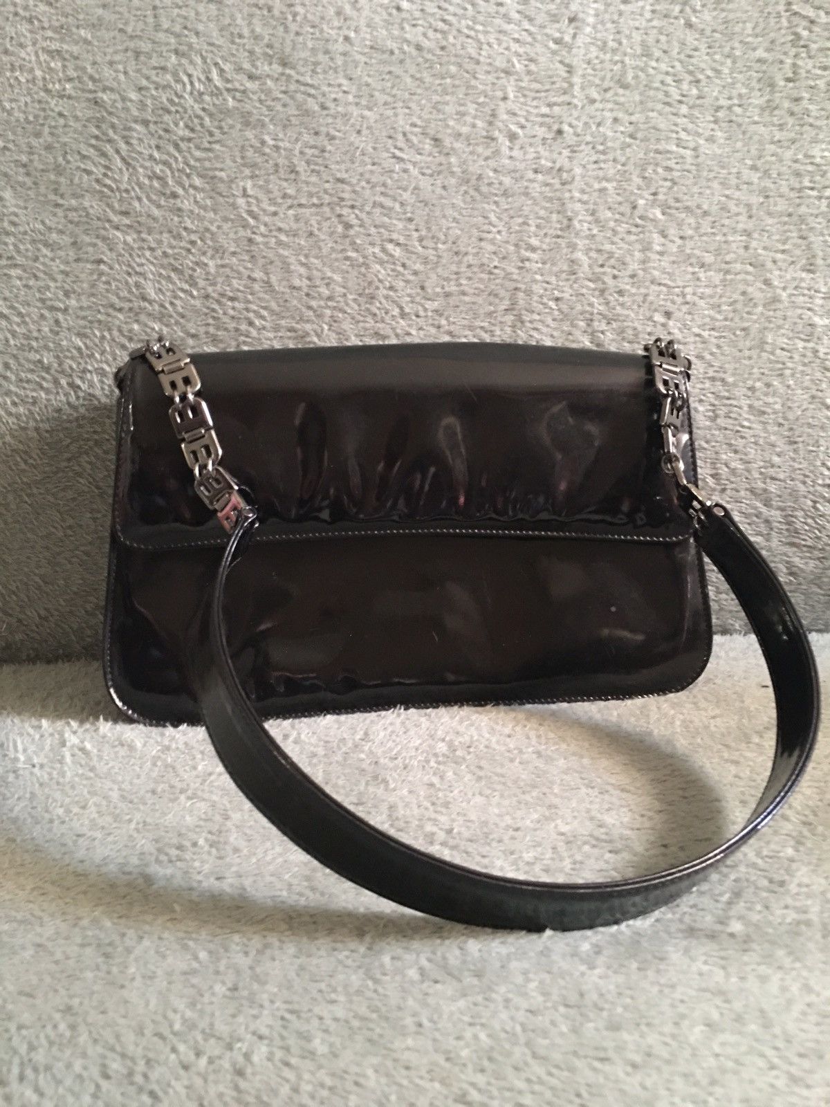 Bally BALLY Switzerland Black Patent Leather Shoulder Bag Size ONE SIZE - 2 Thumbnail