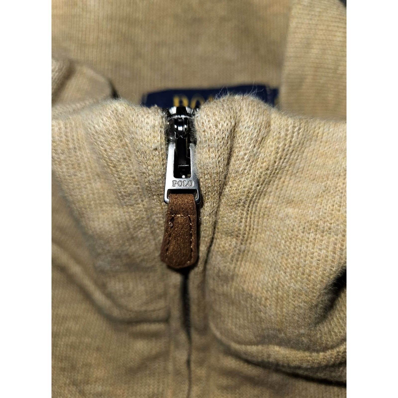 Ralph Lauren Polo Ralph Lauren Estate Rib 1/4 Zip Pullover Men's Large Gold Long Sleeve Sweater Zipper Embroidered Logo Cotton Size US L / EU 52-54 / 3 - 5 Thumbnail