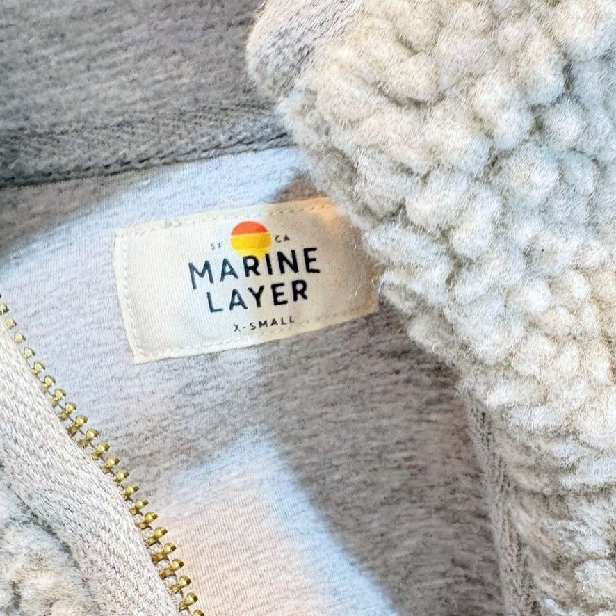 Marine Layer Marine Layer Sherpa Quarterzip Pullover XS Grey Women Cozy A Size XS / US 0-2 / IT 36-38 - 5 Thumbnail