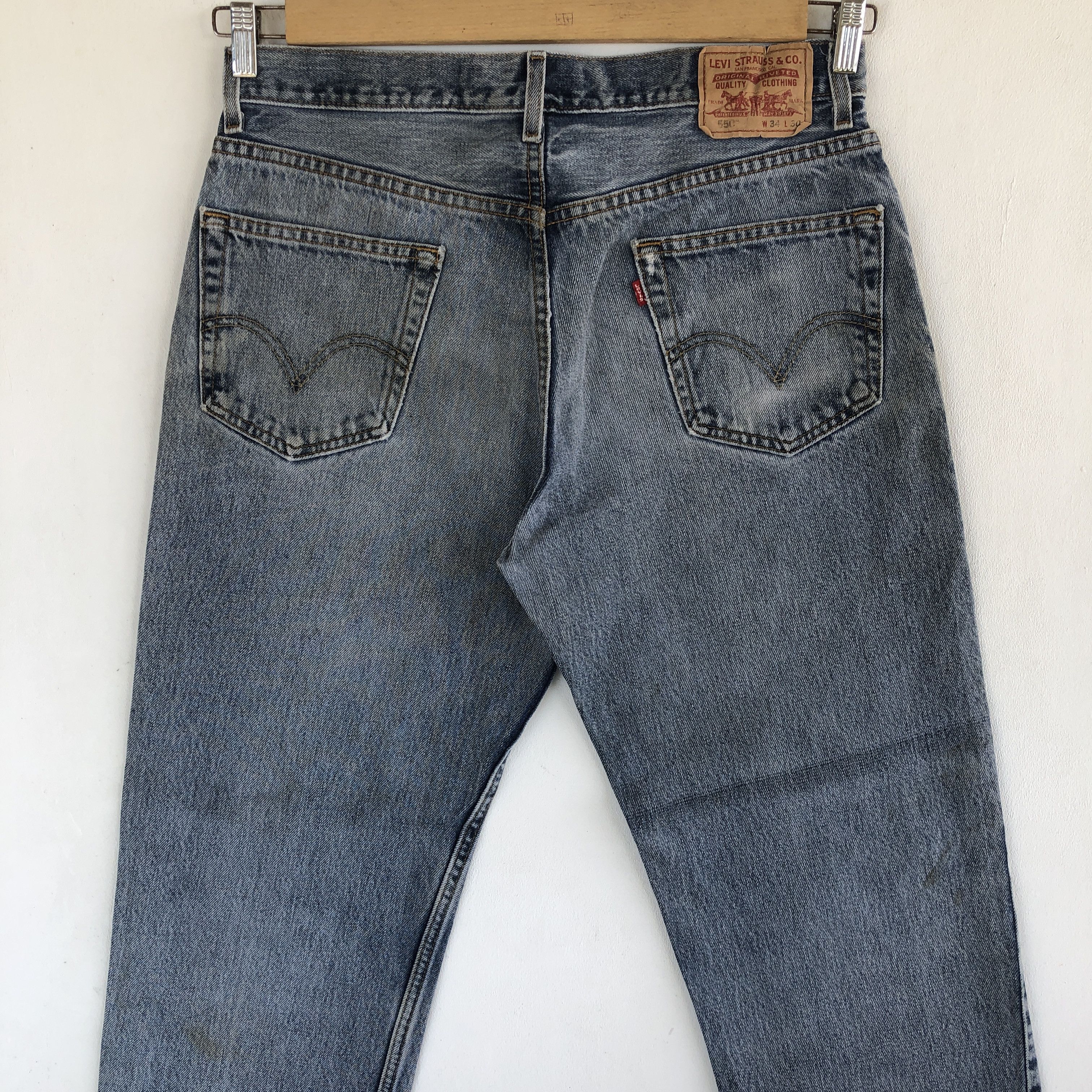 Levi's Vintage Levis 550 Jeans Levi's Faded Light Wash Denim Size US 32 / EU 48 - 4 Thumbnail