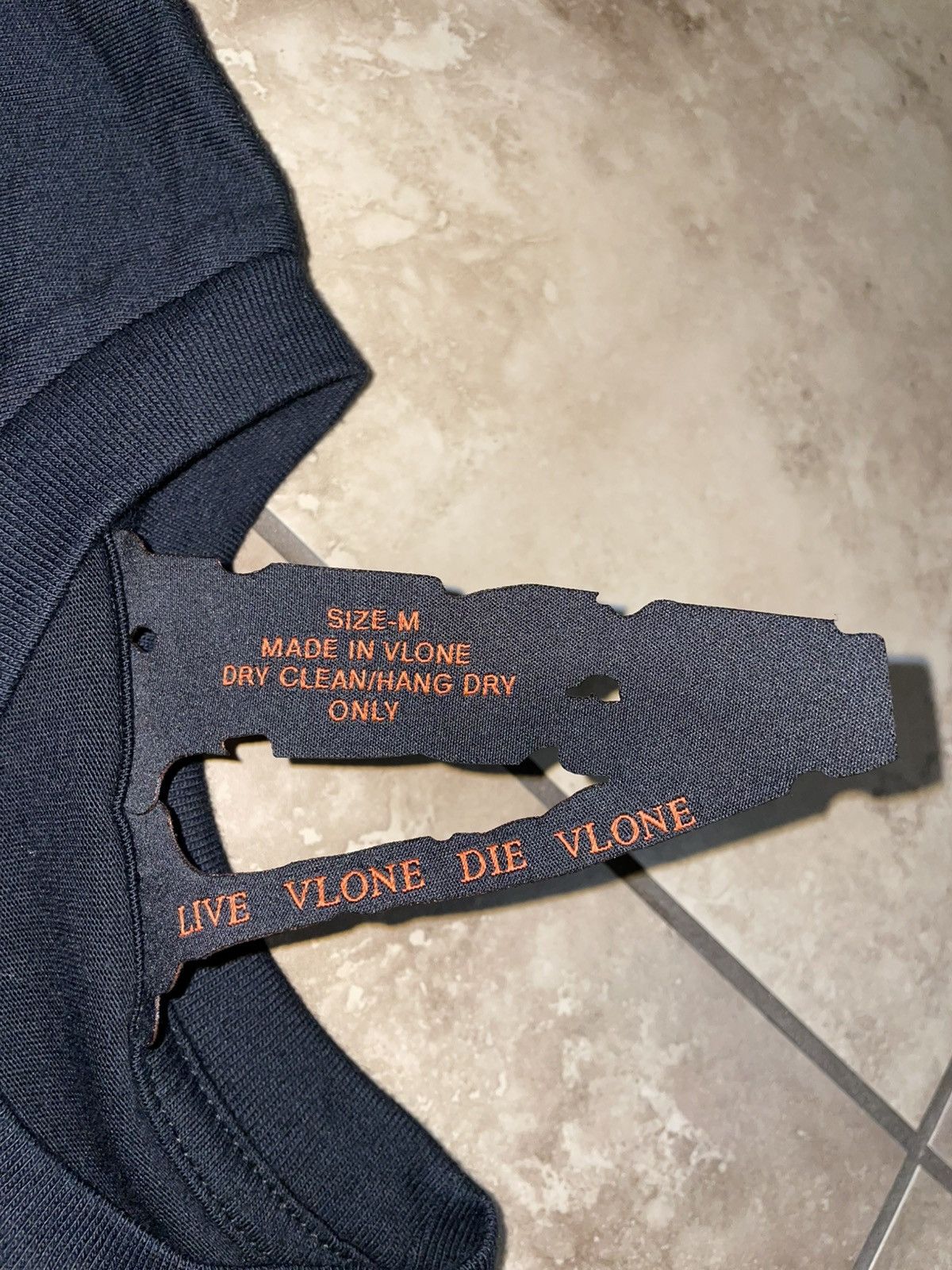 Vlone Vlone Old English Script Tee Black/Orange Size Medium Size US M / EU 48-50 / 2 - 6 Thumbnail