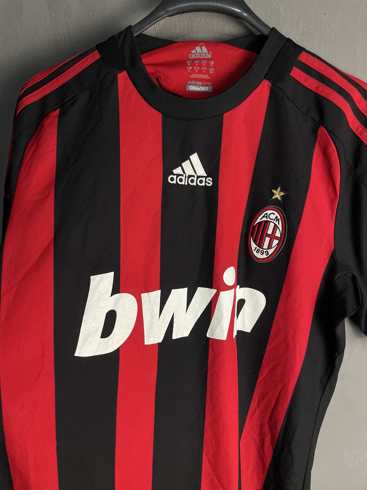 Adidas Adidas 2008-2009 AC Milan Medium Soccer Jersey Size US M / EU 48-50 / 2 - 2 Thumbnail