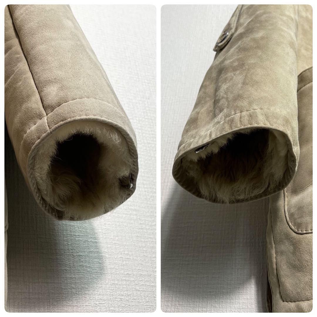 Hermes VINTAGE HERMES SPORT suede & shearling cream collared coat Size S / US 4 / IT 40 - 11 Thumbnail
