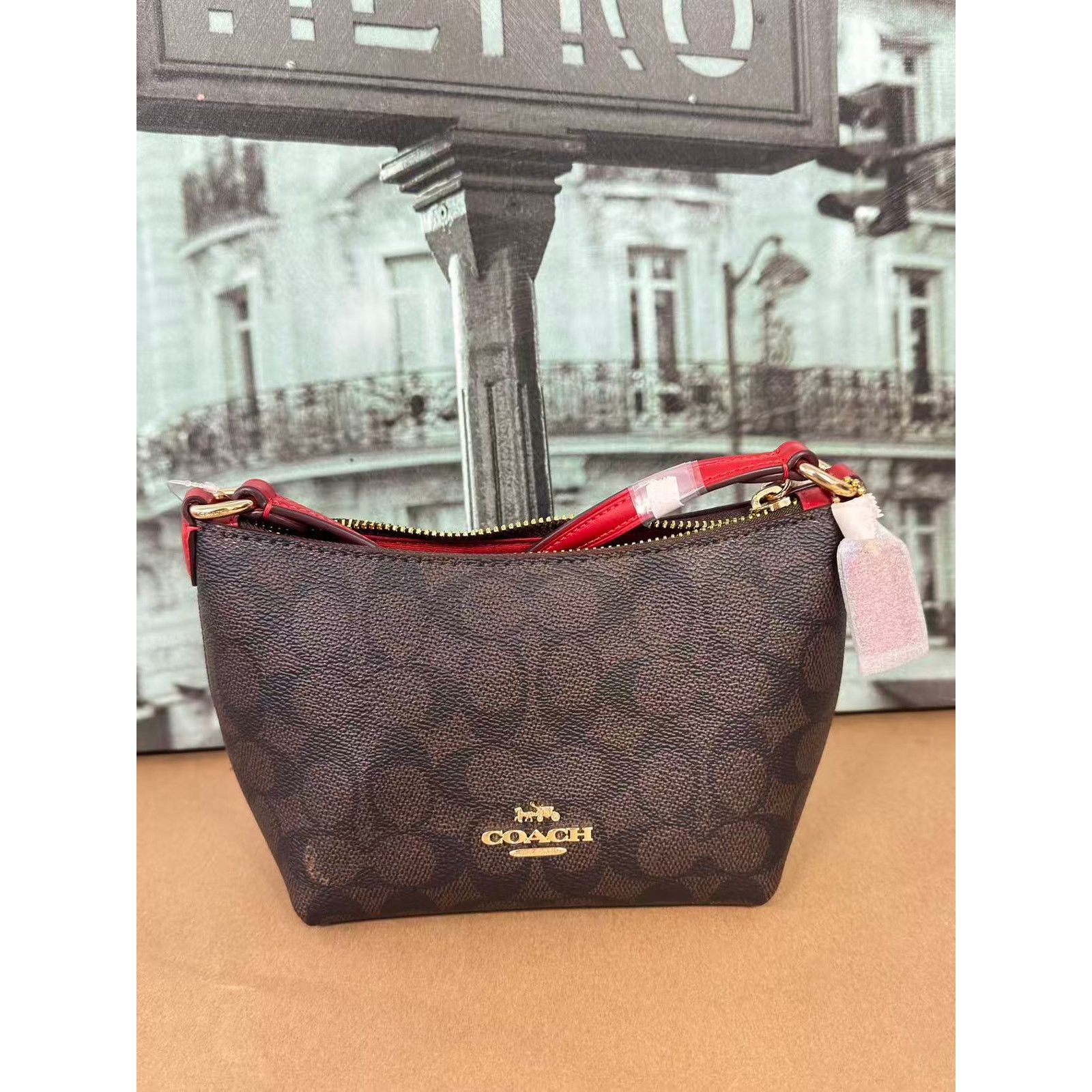 Coach Coach CX604 Zip Top Crossbody Bag In Signature Canvas Size ONE SIZE - 1 Thumbnail