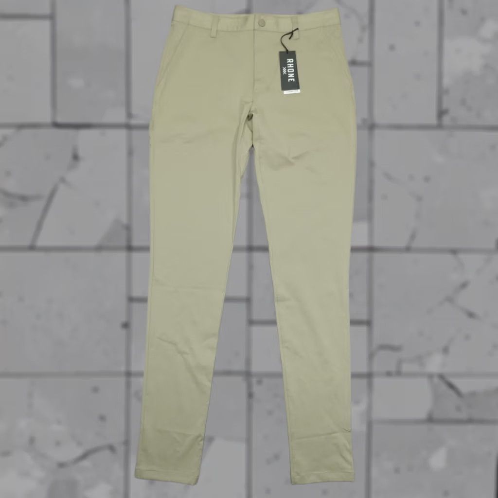 Rhone Rhone Commuter 5 Pocket Pants Slim Mens Size 31 Beige 36" Inseam Straight Front Chino Polyester Pocket Size US 31 - 1 Thumbnail