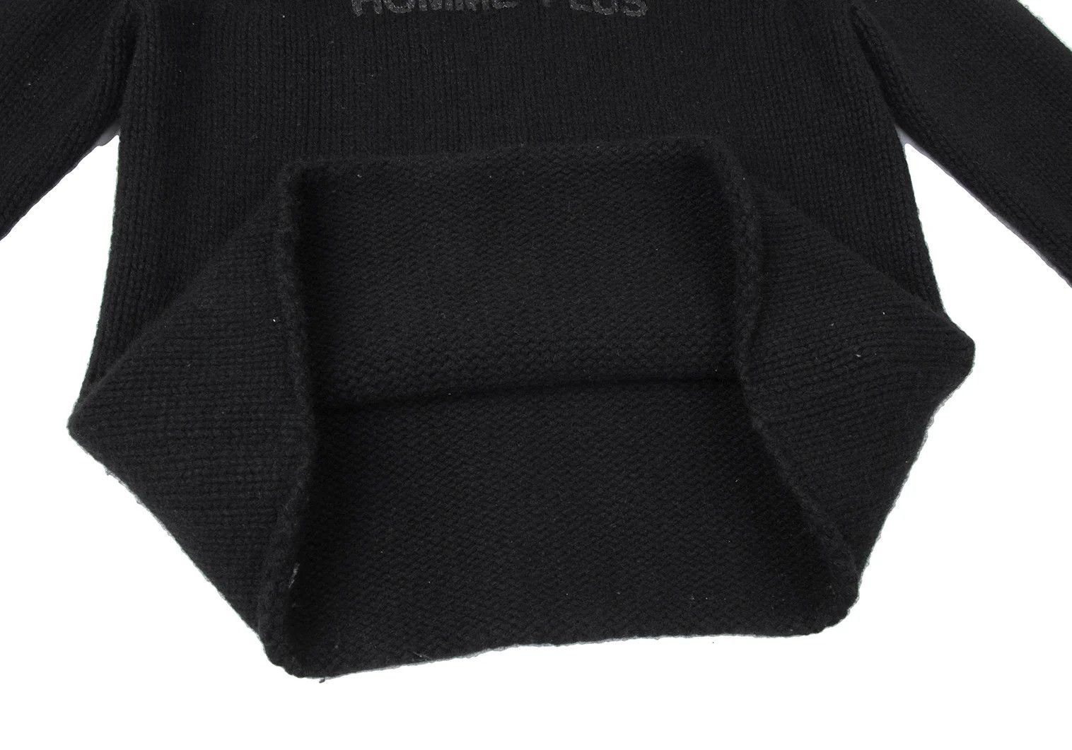 Comme des Garcons Homme Plus Wool Logo Print Knit Sweater in Black, Size M Size US M / EU 48-50 / 2 - 8 Thumbnail