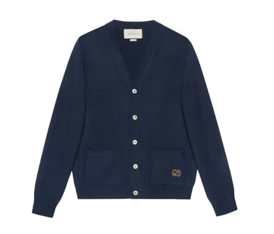 Gucci Gucci 100% Fine Cashmere Cardigan Blue size XL Size US XL / EU 56 / 4 - 1 Thumbnail