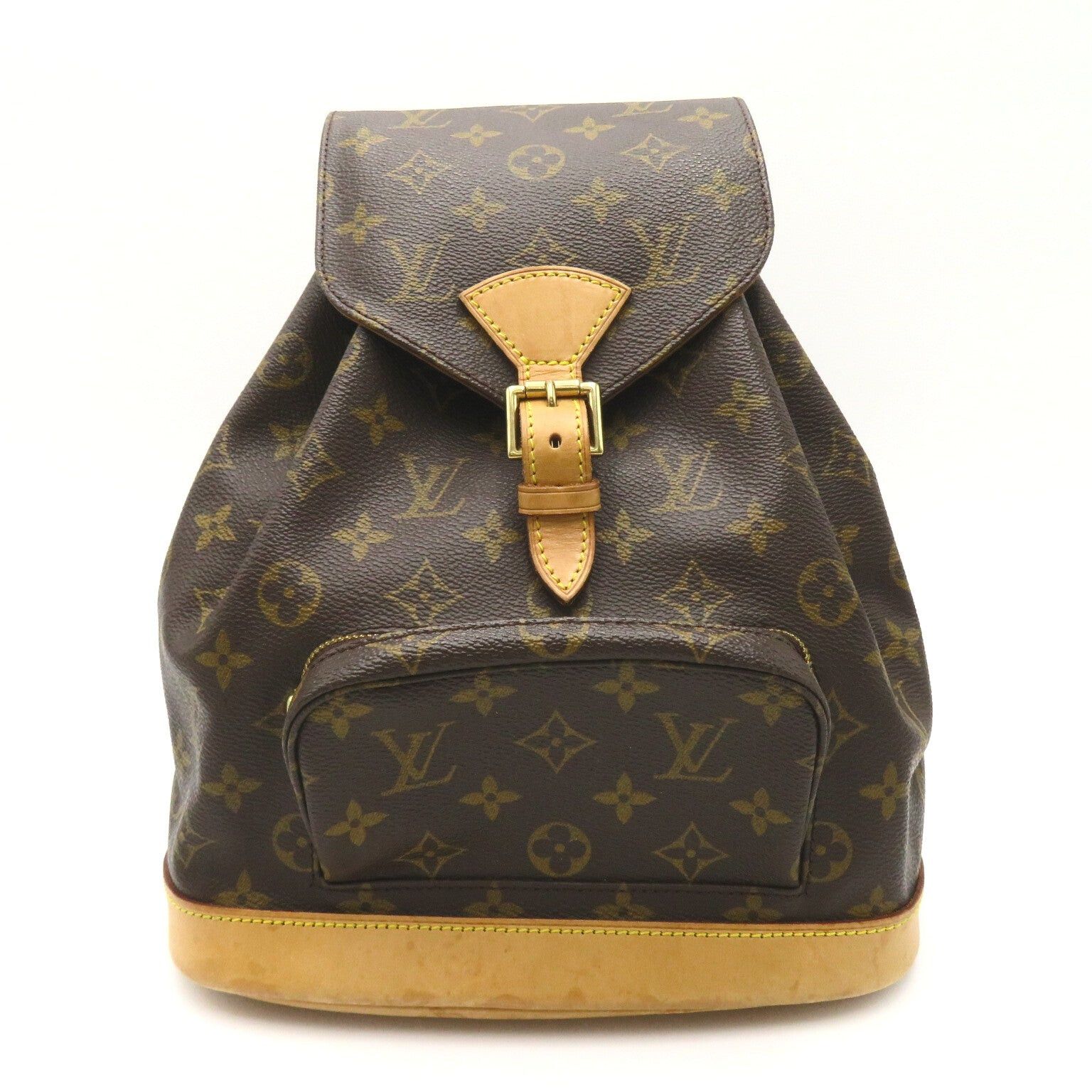 Louis Vuitton Louis Vuitton Montsouris Mm Backpack Rucksack Coated Canvas Monogram Brown Size ONE SIZE - 1 Thumbnail