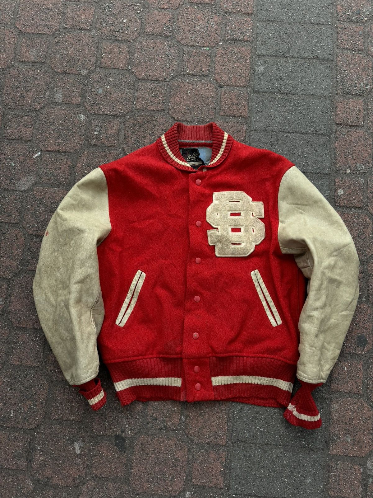 60s vintage varsity jacket Vintage 60s 70s Butwin Leather Varsity