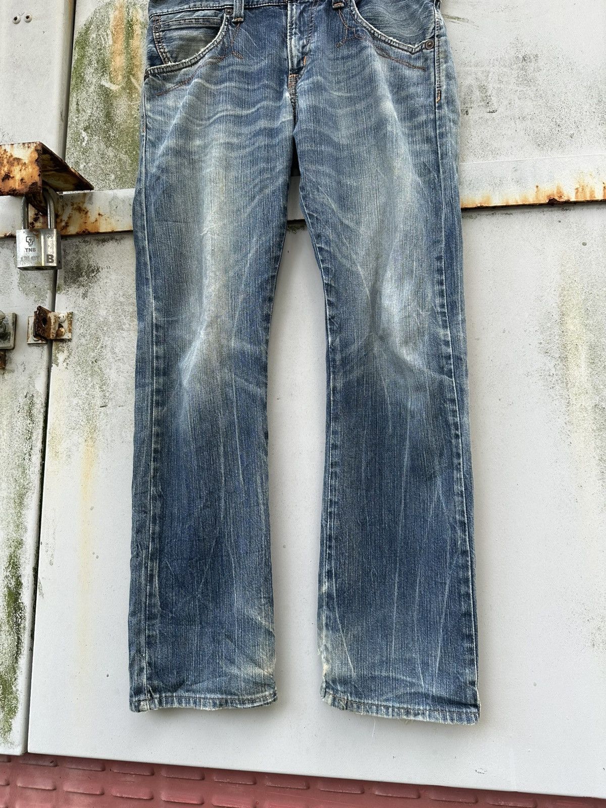 Edwin 👹Vintage Edwin Blue Trip 505 Washed Straight Cut Jeans Size US 30 / EU 46 - 7 Thumbnail