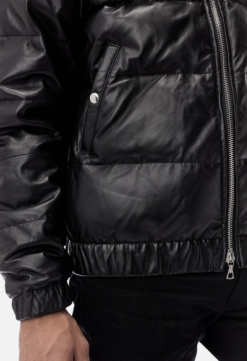 John Elliott John Elliott Leather Down Bomber Jacket / Black / 3 / Large Size US L / EU 52-54 / 3 - 7 Thumbnail