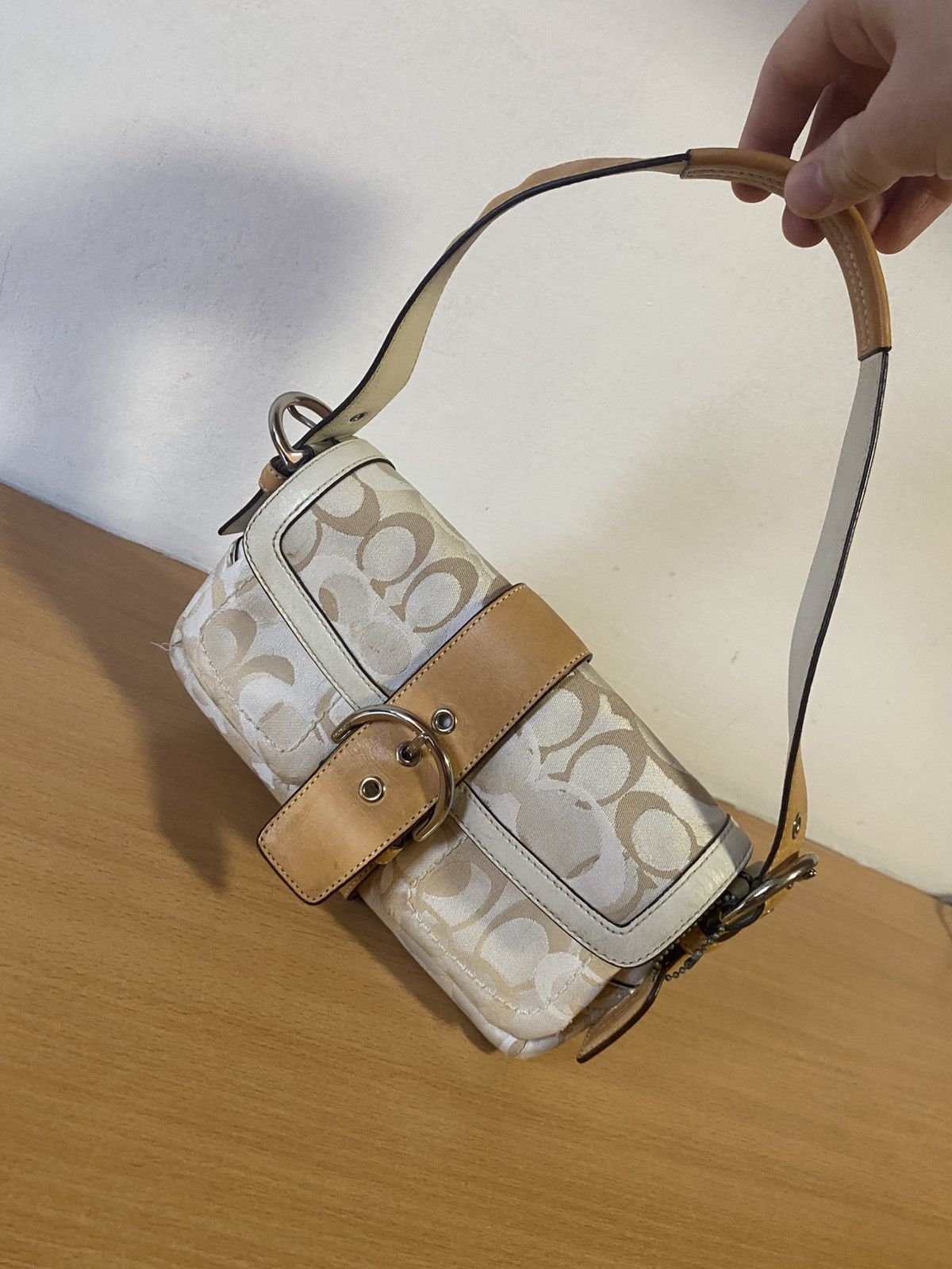 Coach Vintage Y2K Coach White Mini Square Soho Shoulder Bag | Grailed