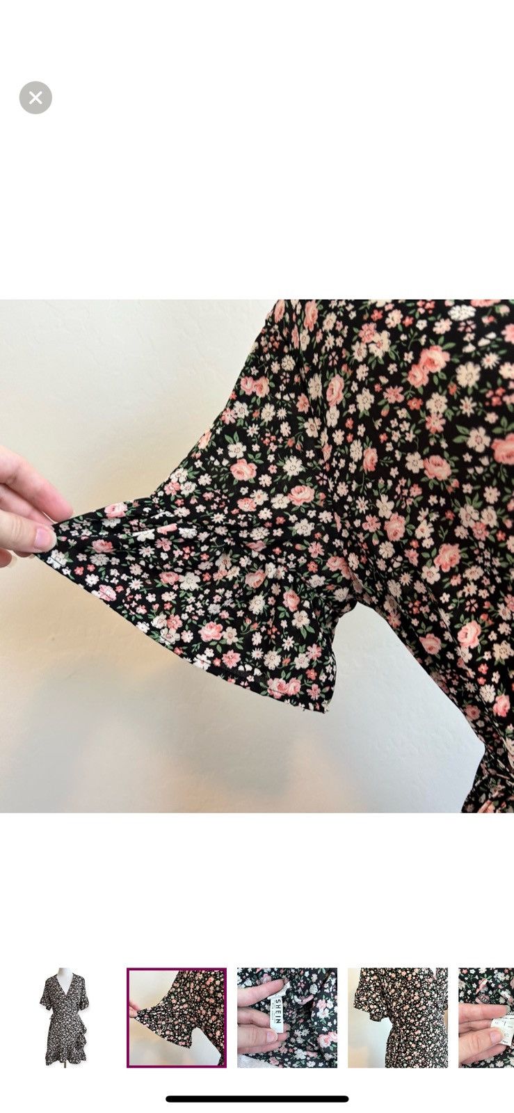 Shein Shein large floral wrap front dress Size L / US 10 / IT 46 - 2 Thumbnail