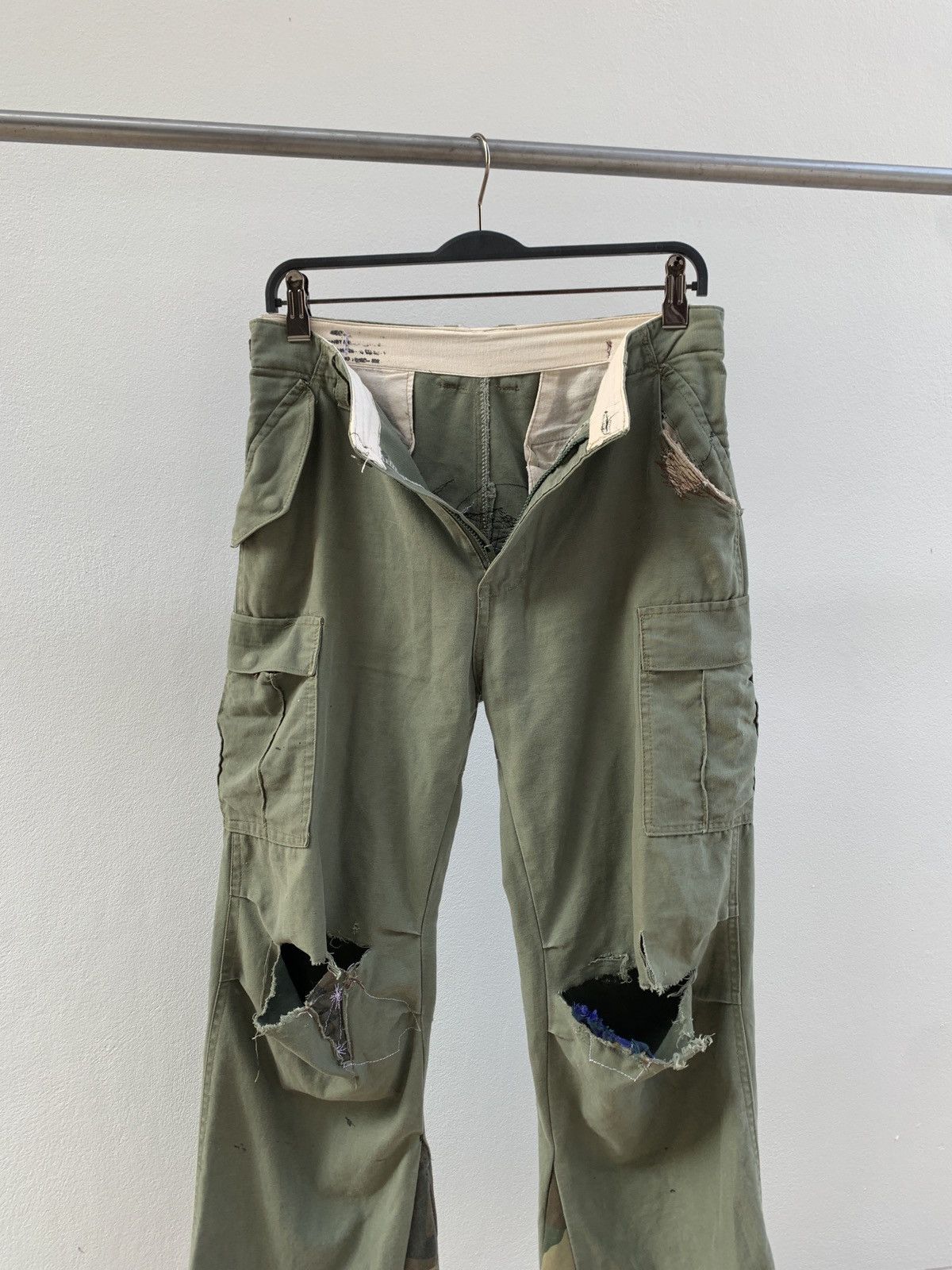 Vintage Vintage 90s Military Repaired Pants Distressed Grunge Size US 32 / EU 48 - 5 Thumbnail